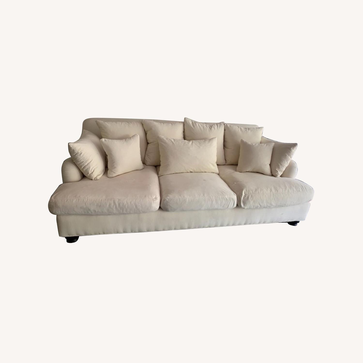Offwhite Down Filled Sofa AptDeco