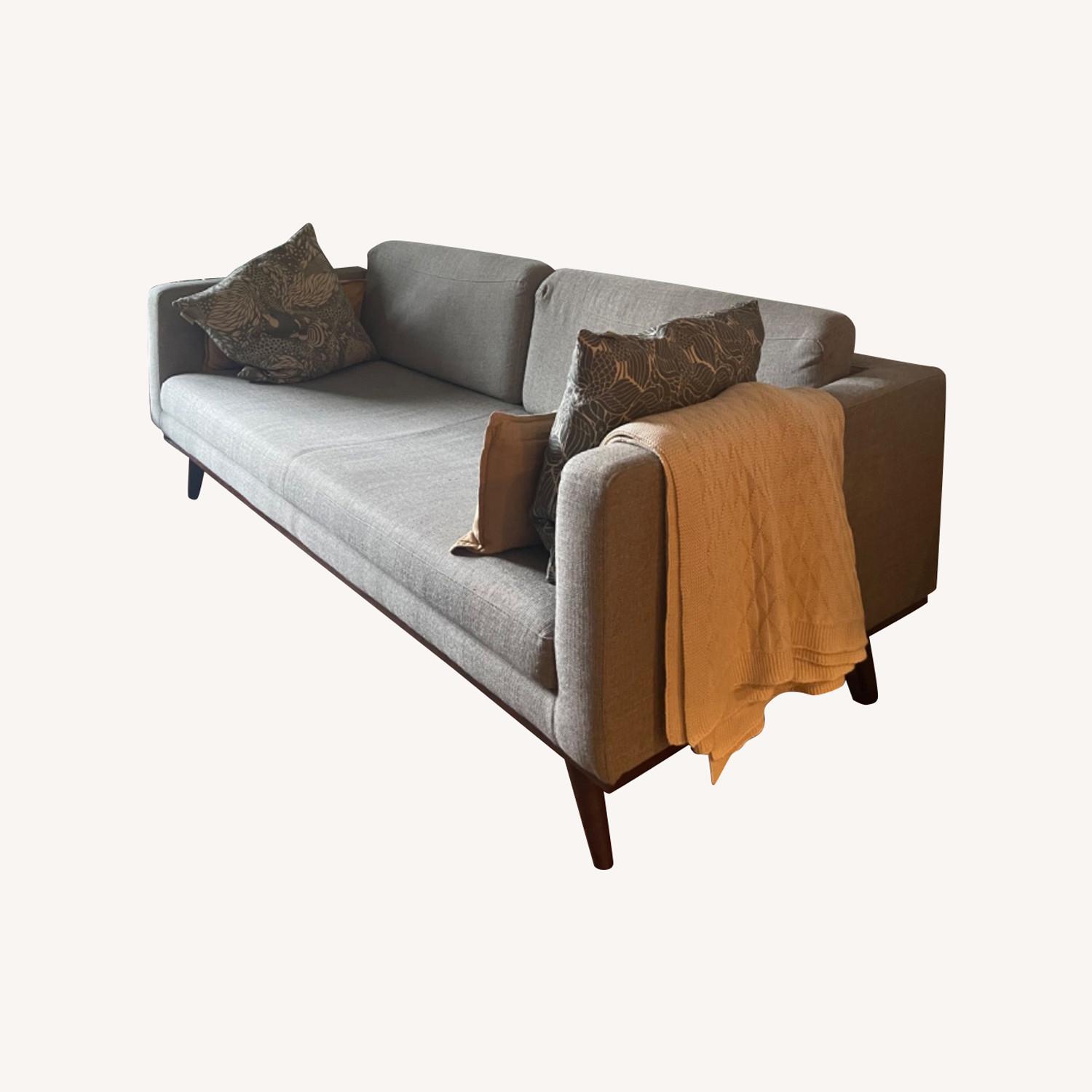 Wayfair Mid Century Modern Gray Sofa - image-0