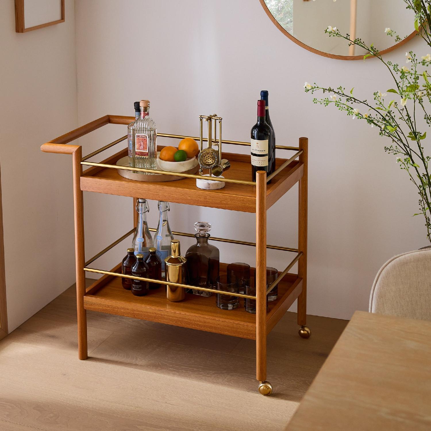 West Elm Mid Century Bar Cart - image-4