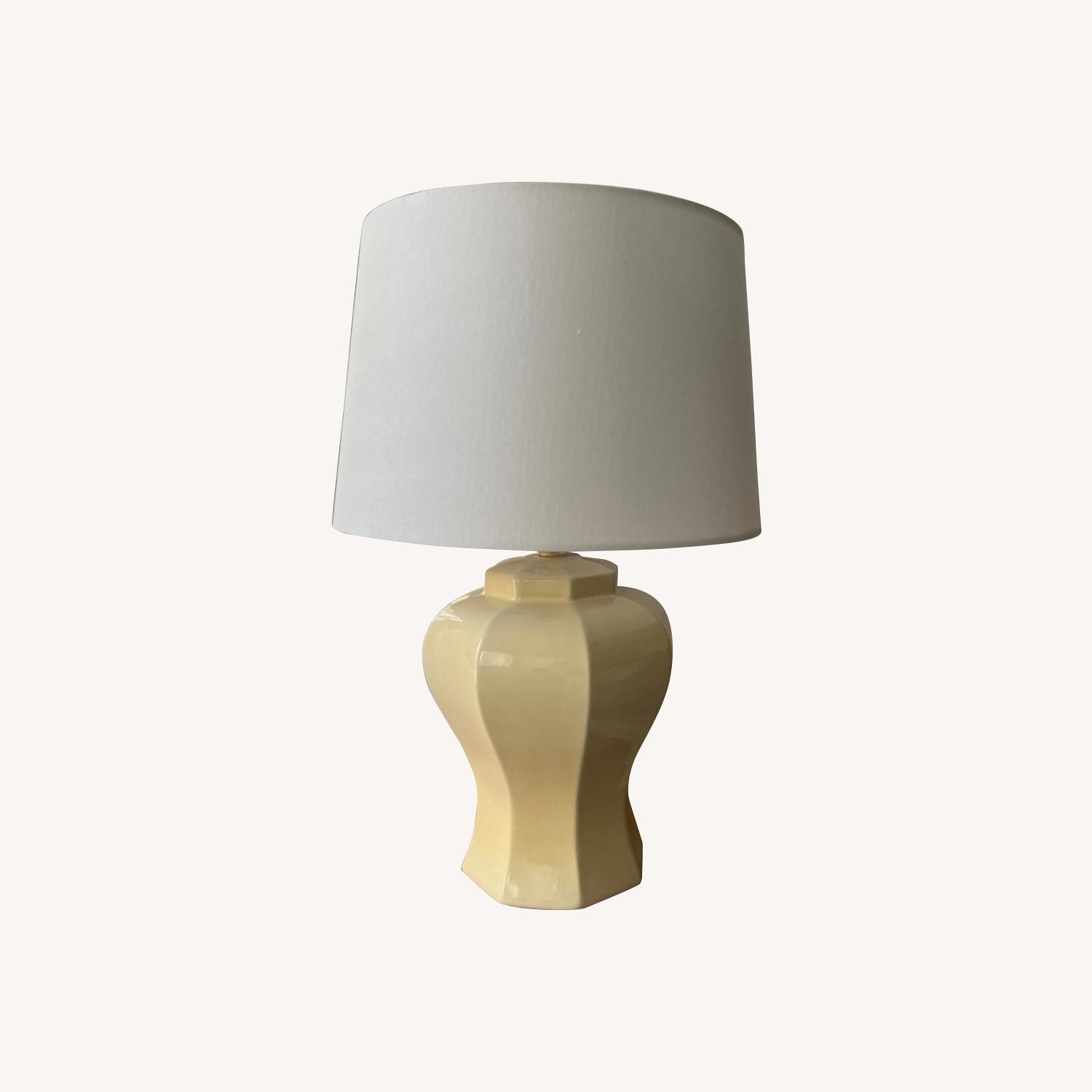 Vintage Cream Ceramic Lamp - image-0