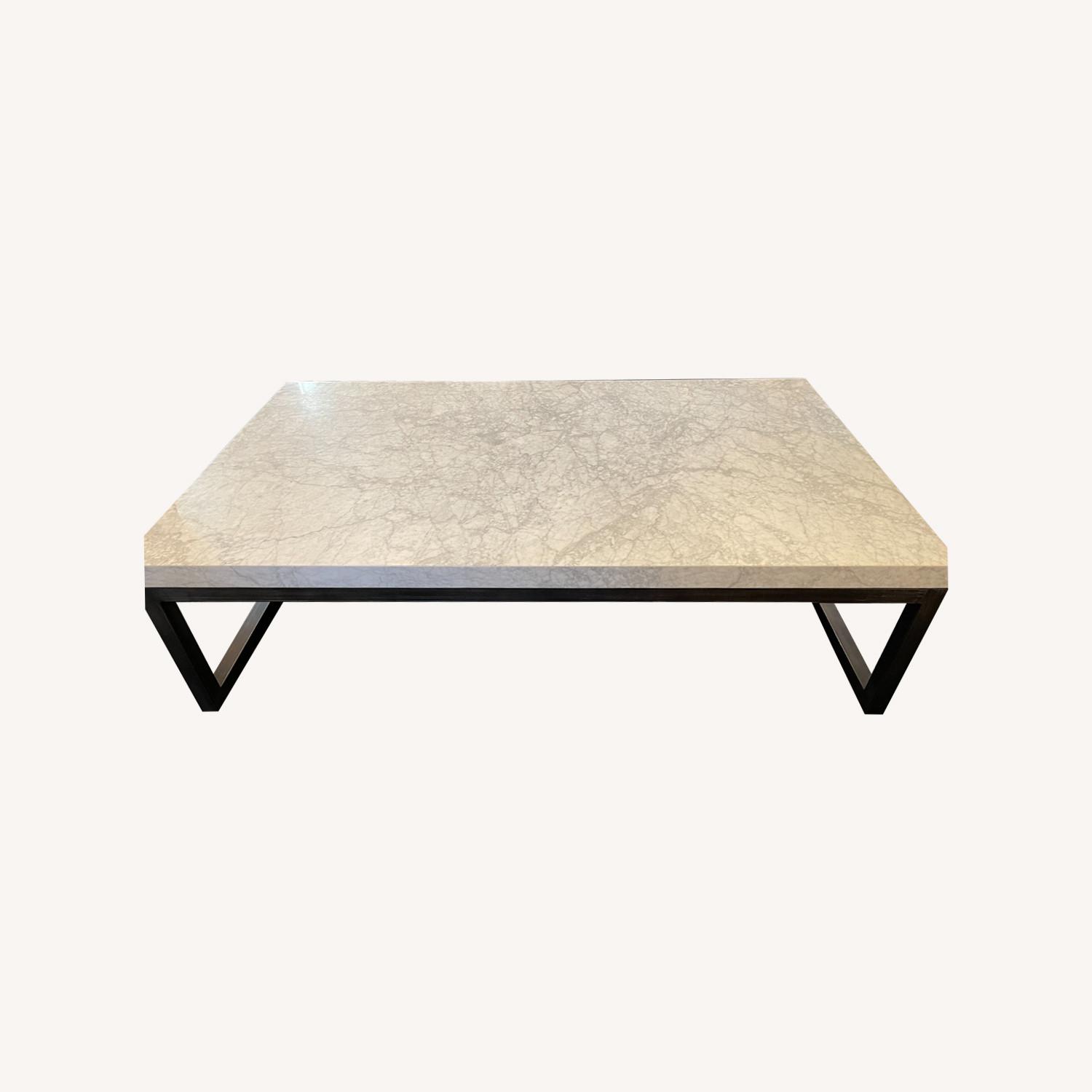 Restoration Hardware Italian Carrara Marble Coffee Table AptDeco