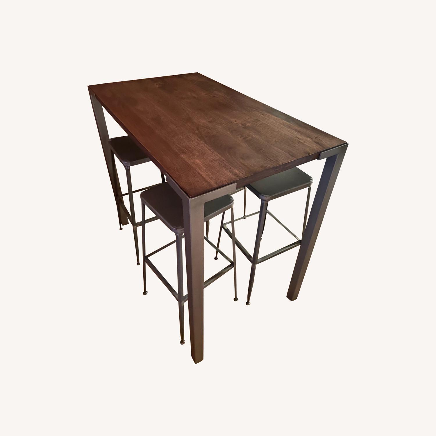CB2 Set of Dining Table and Stools - image-0