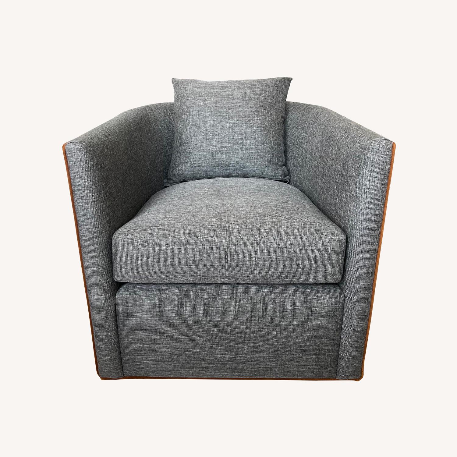 Crate & Barrel Drew Swivel Chair AptDeco