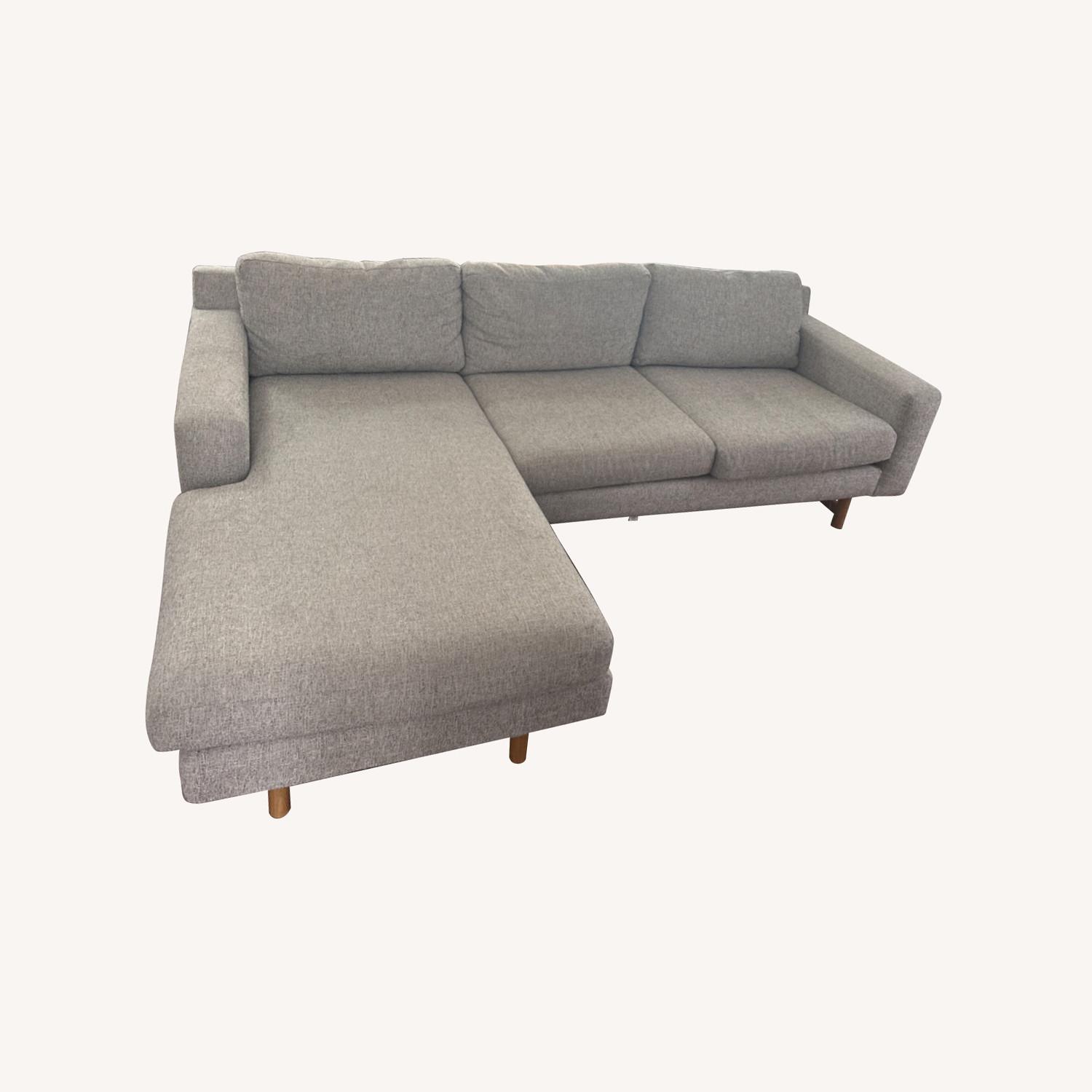West Elm Eddy Gray Sectional Sofa - image-0