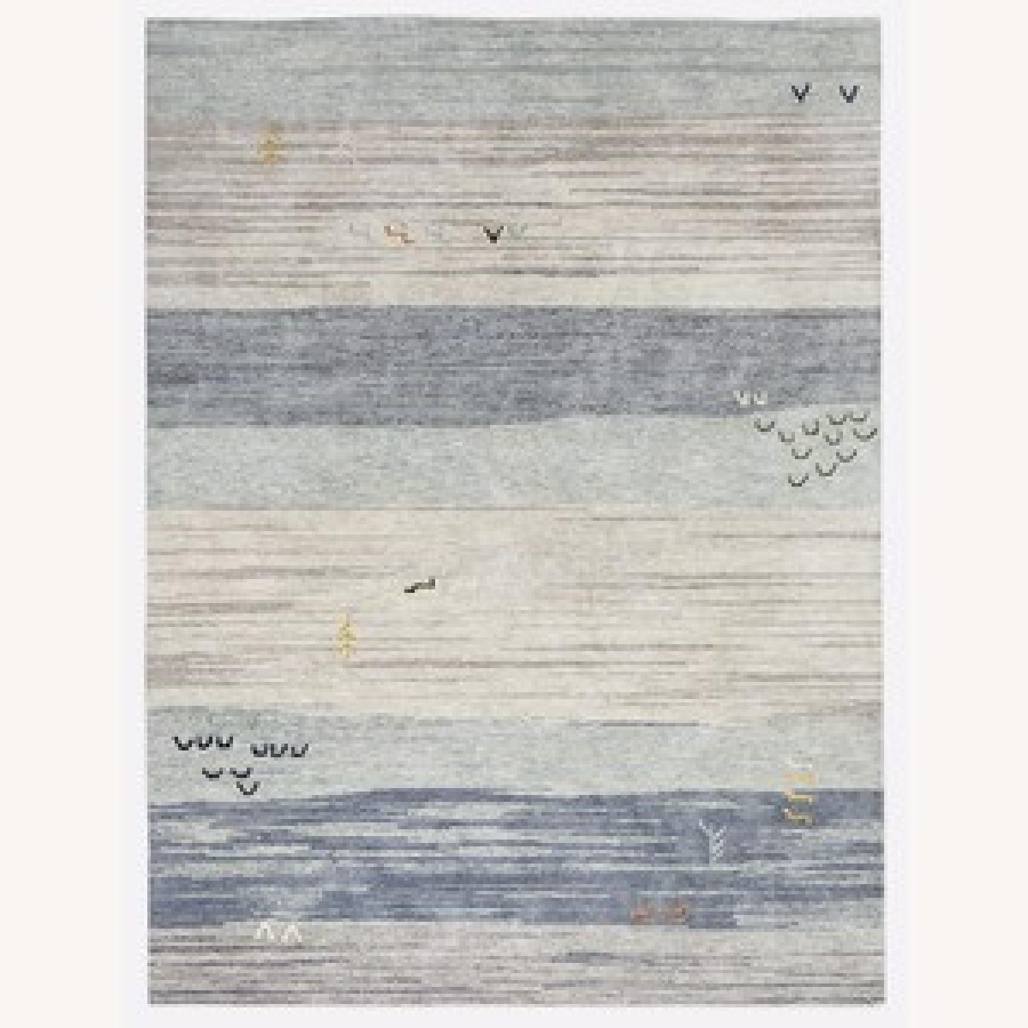 West Elm Traverse Rug Blue 9x12 AptDeco