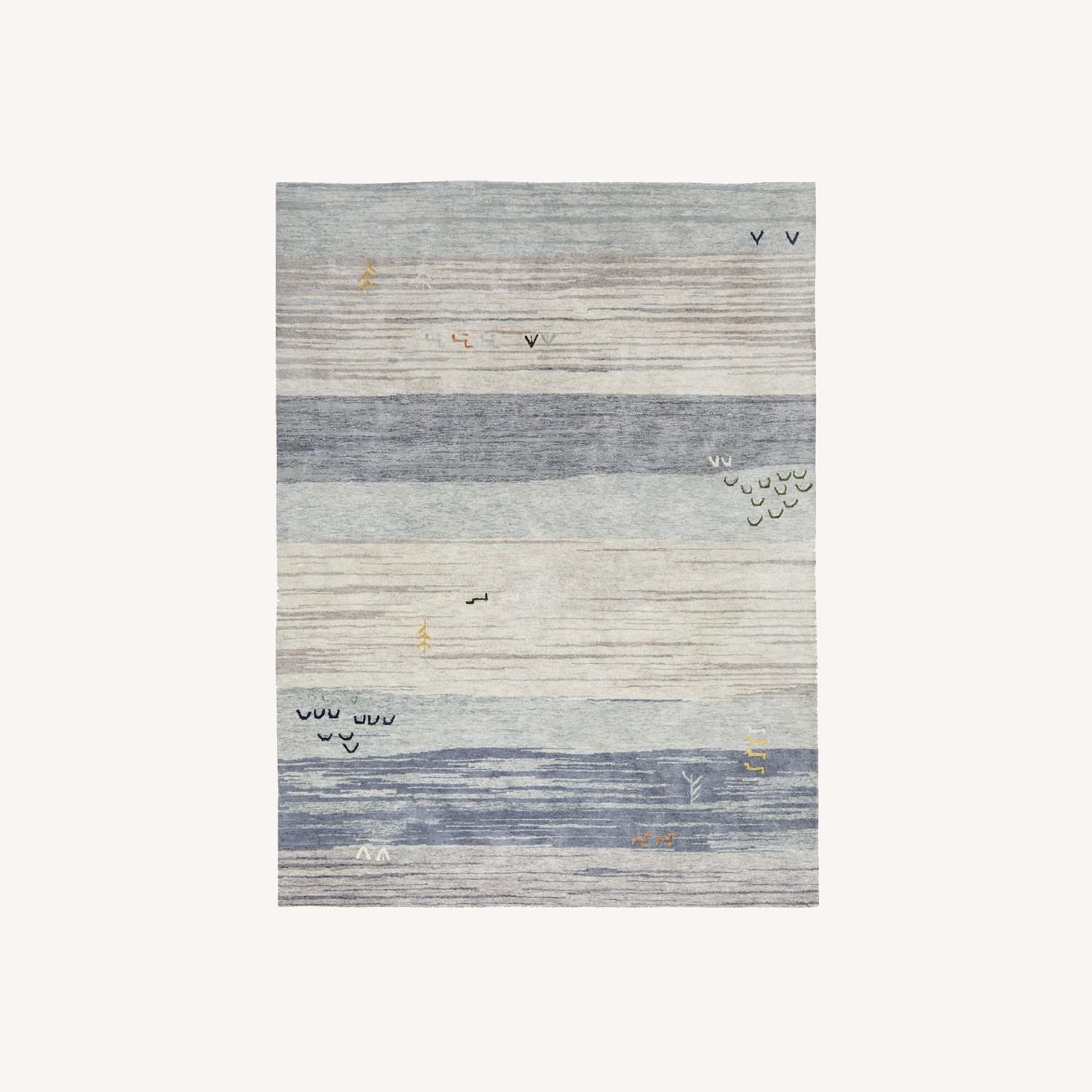 West Elm Traverse Rug Blue 9x12 - image-0
