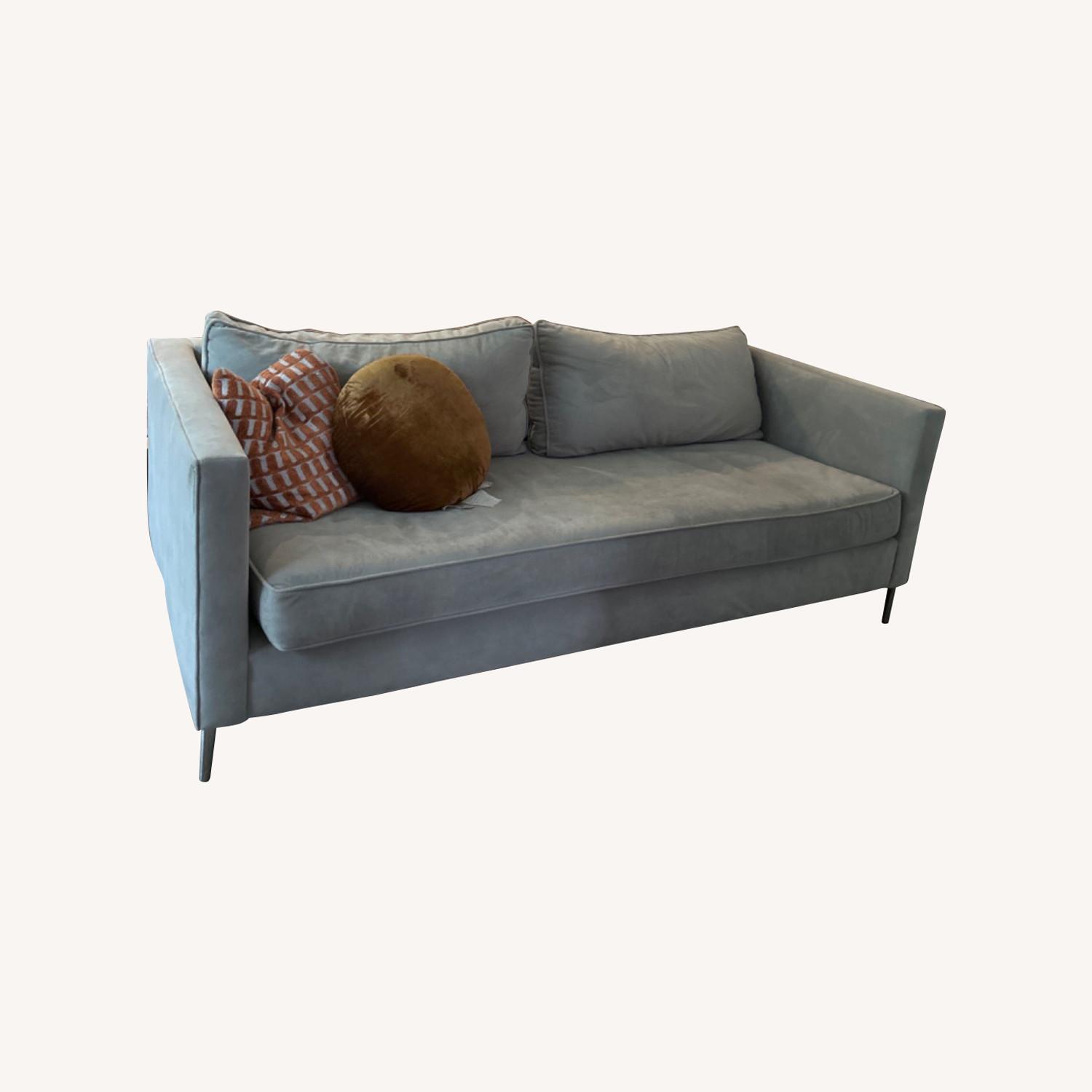 West Elm Velvet Couch - image-0