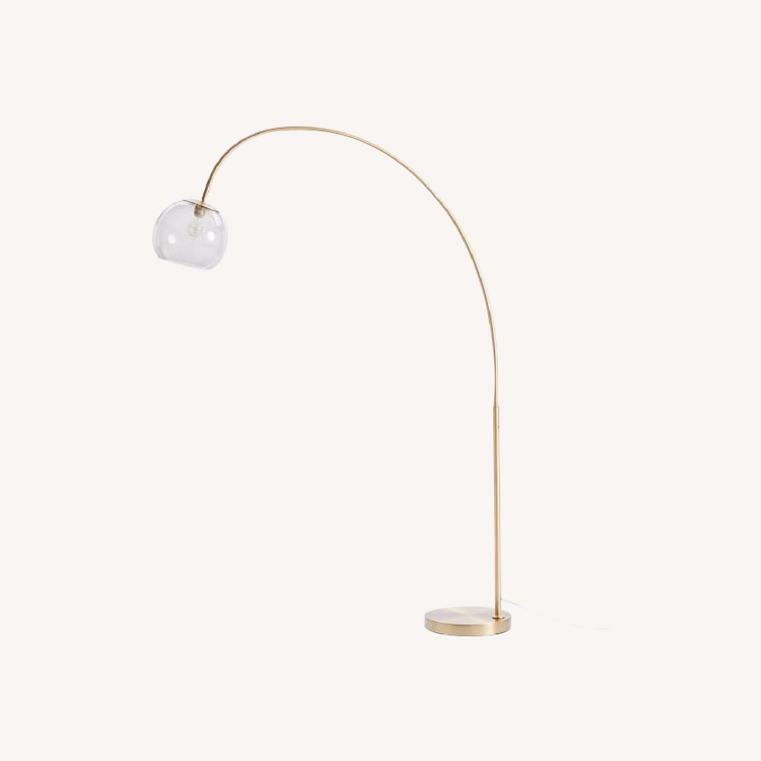 West Elm Overarching Acrylic Shade Floor Lamp - image-0