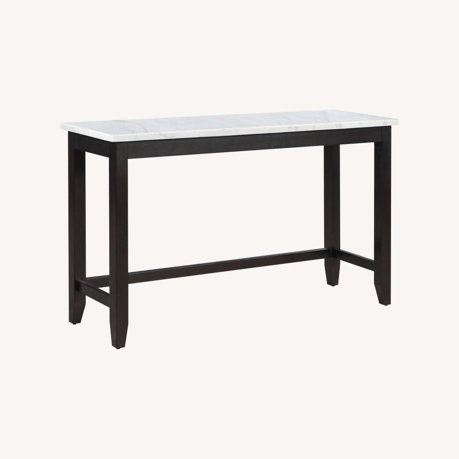 White Marble Top Counter Height Dining Table AptDeco