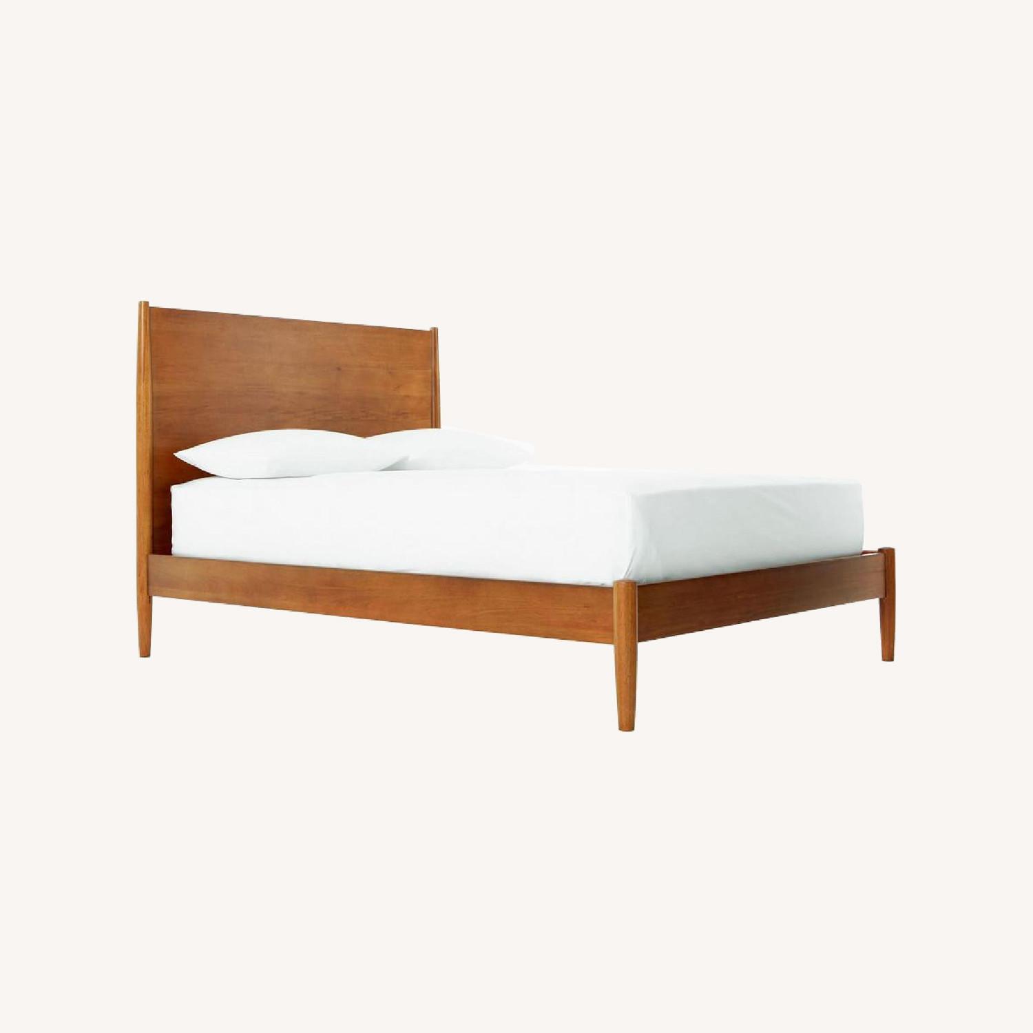 West Elm Mid-Century Queen Bed Acorn - image-0