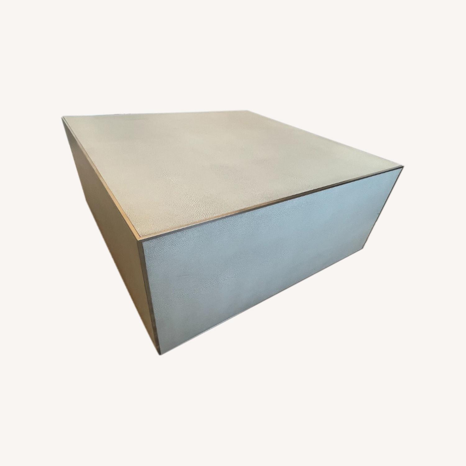 Restoration Hardware Shagreen Cube Coffee Table - image-0