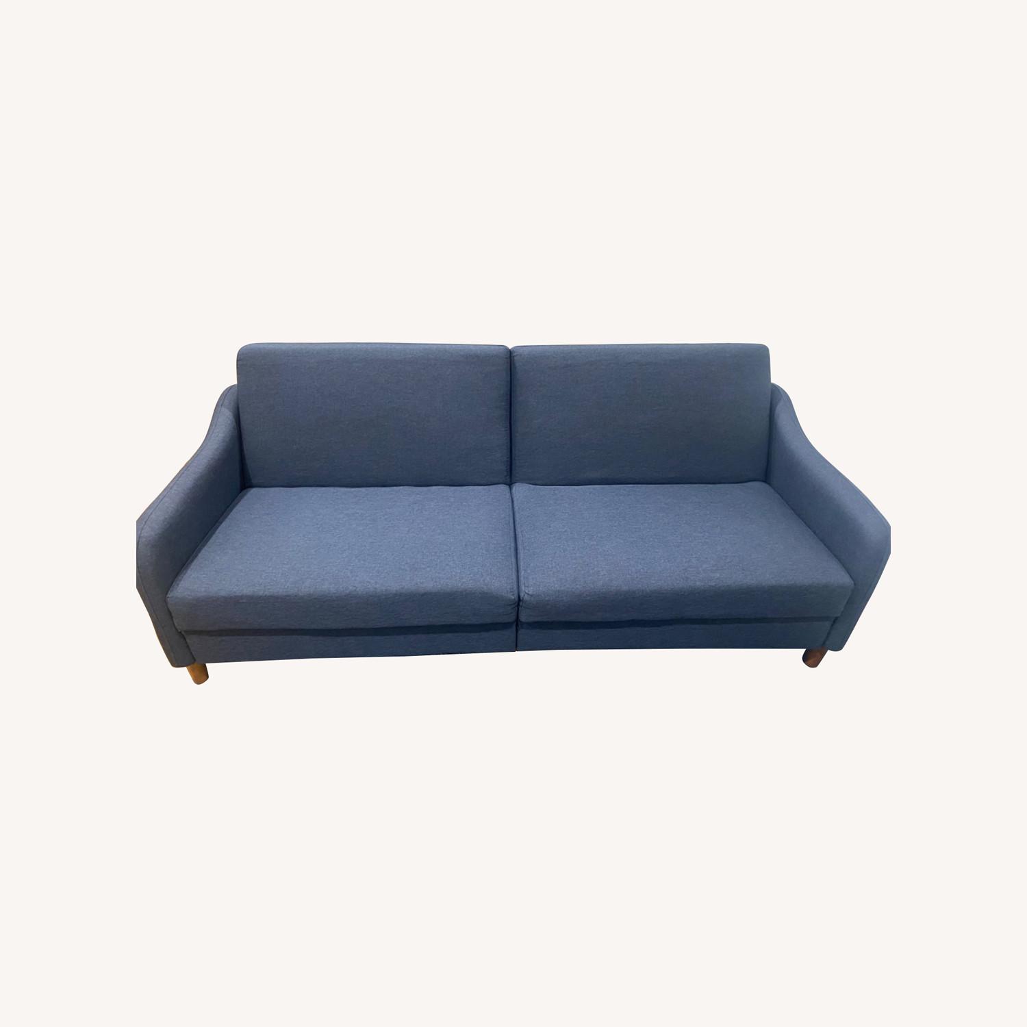 Navy Futon Couch AptDeco