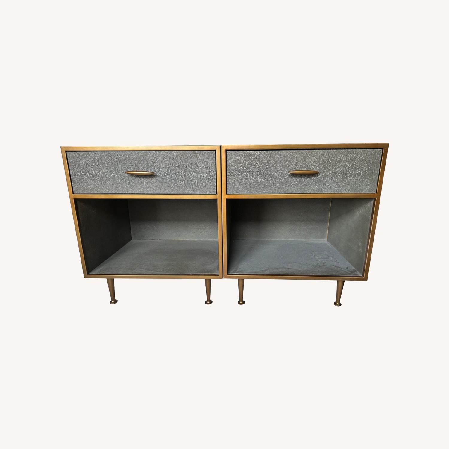 Crate & Barrel Keya Chagreen Nightstands - image-0