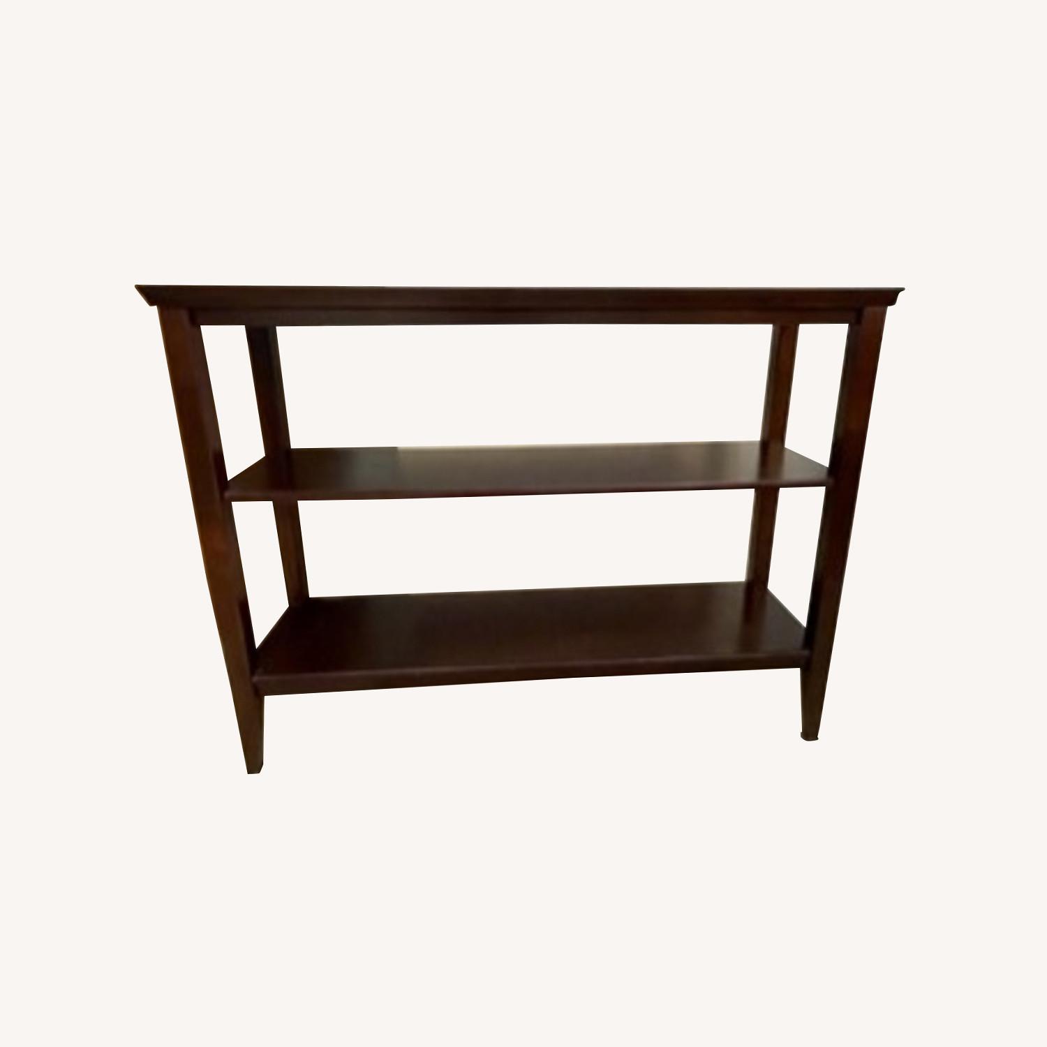 Console Table 2 Shelf Solid Wood - image-0
