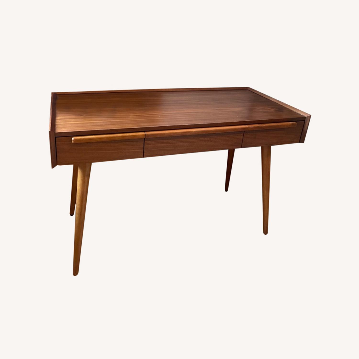Crate and Barrel Nate Walnut Desk - image-0
