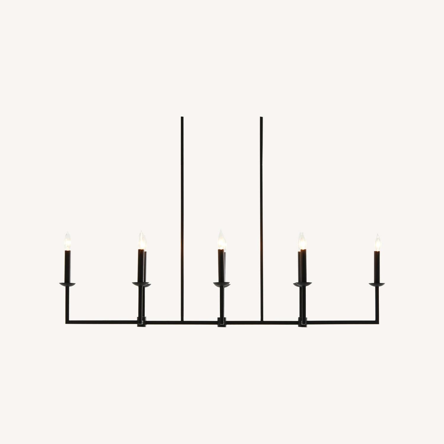 Remming Linear Pottery Barn Remington Iron Linear Chandelier - AptDeco