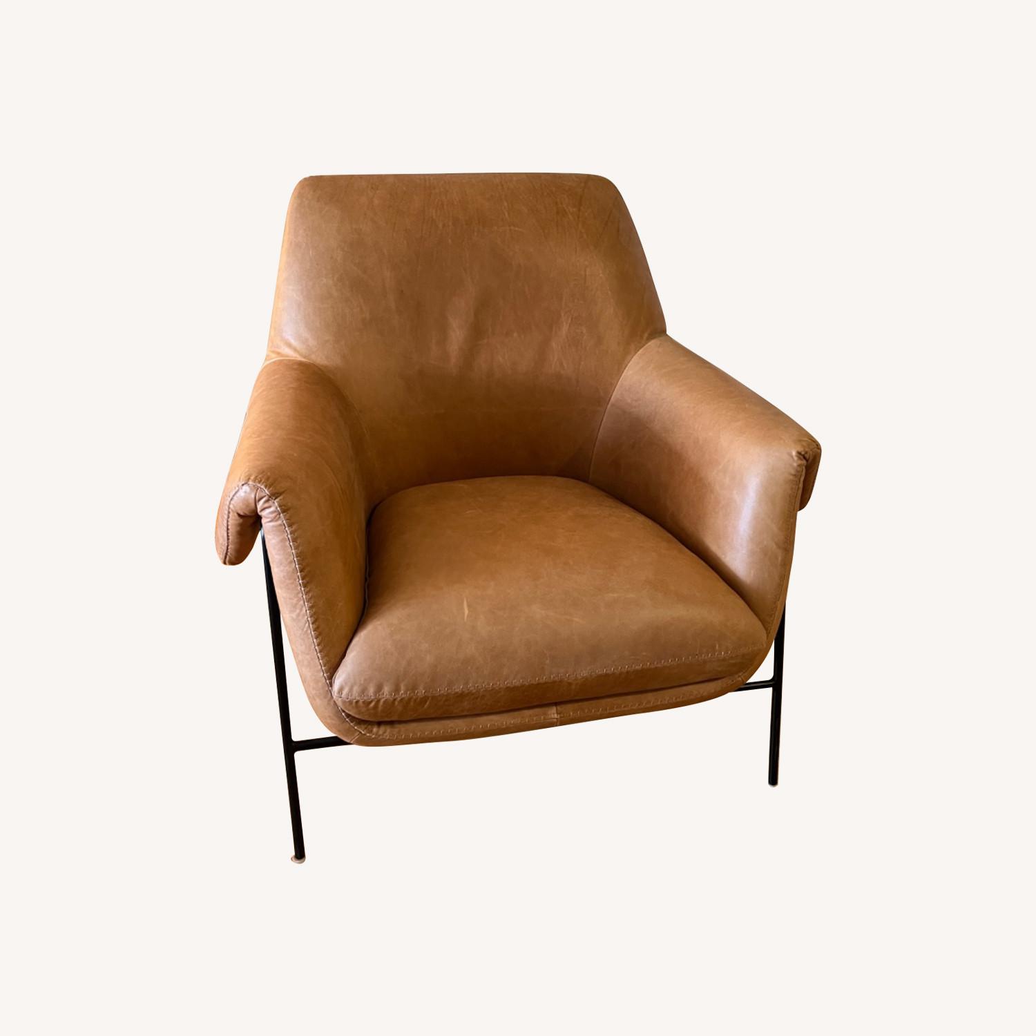 Hooker Furniture Ambroise Leather Metal Club Chair - image-0
