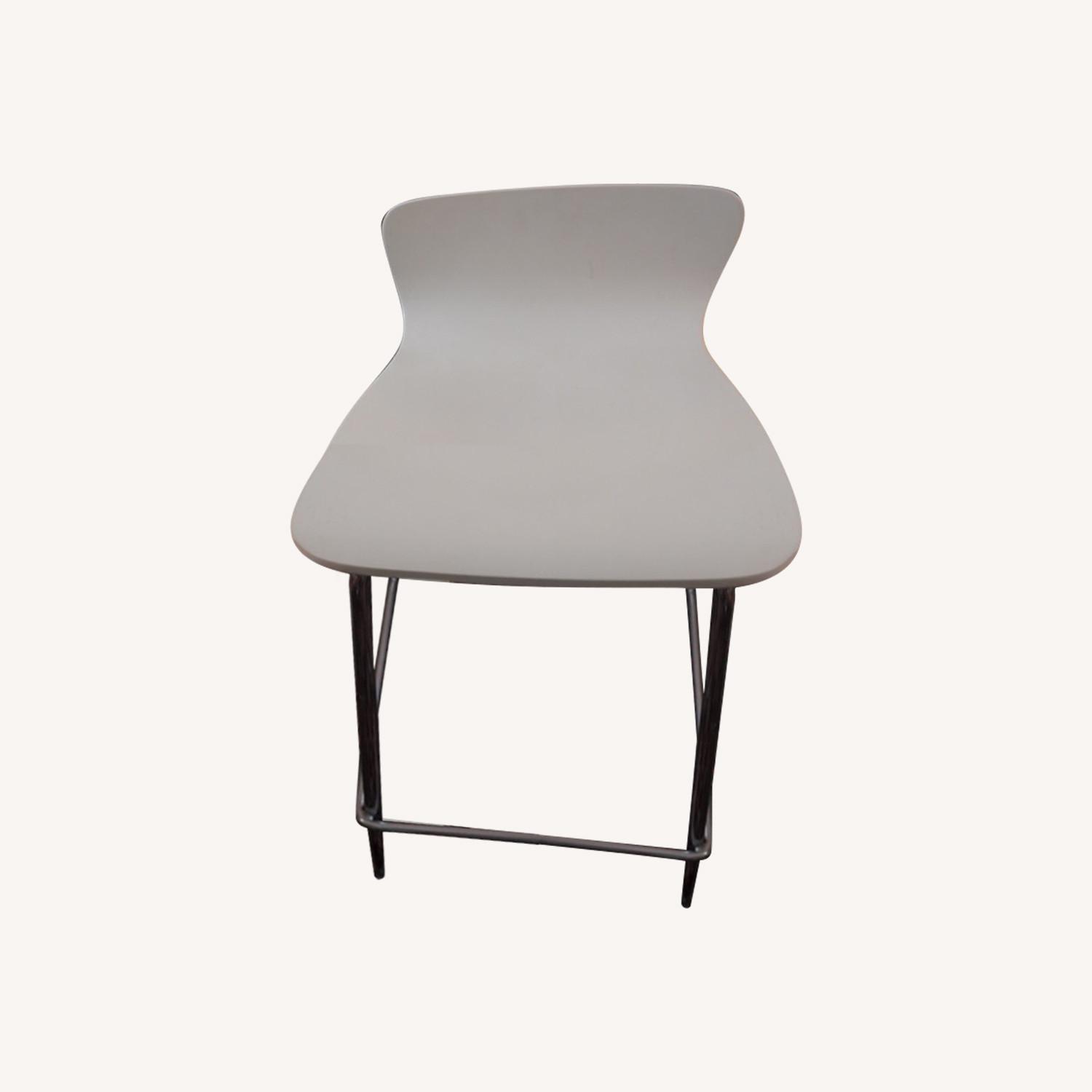 Crate and Barrel Felix White Counter Stool - image-0