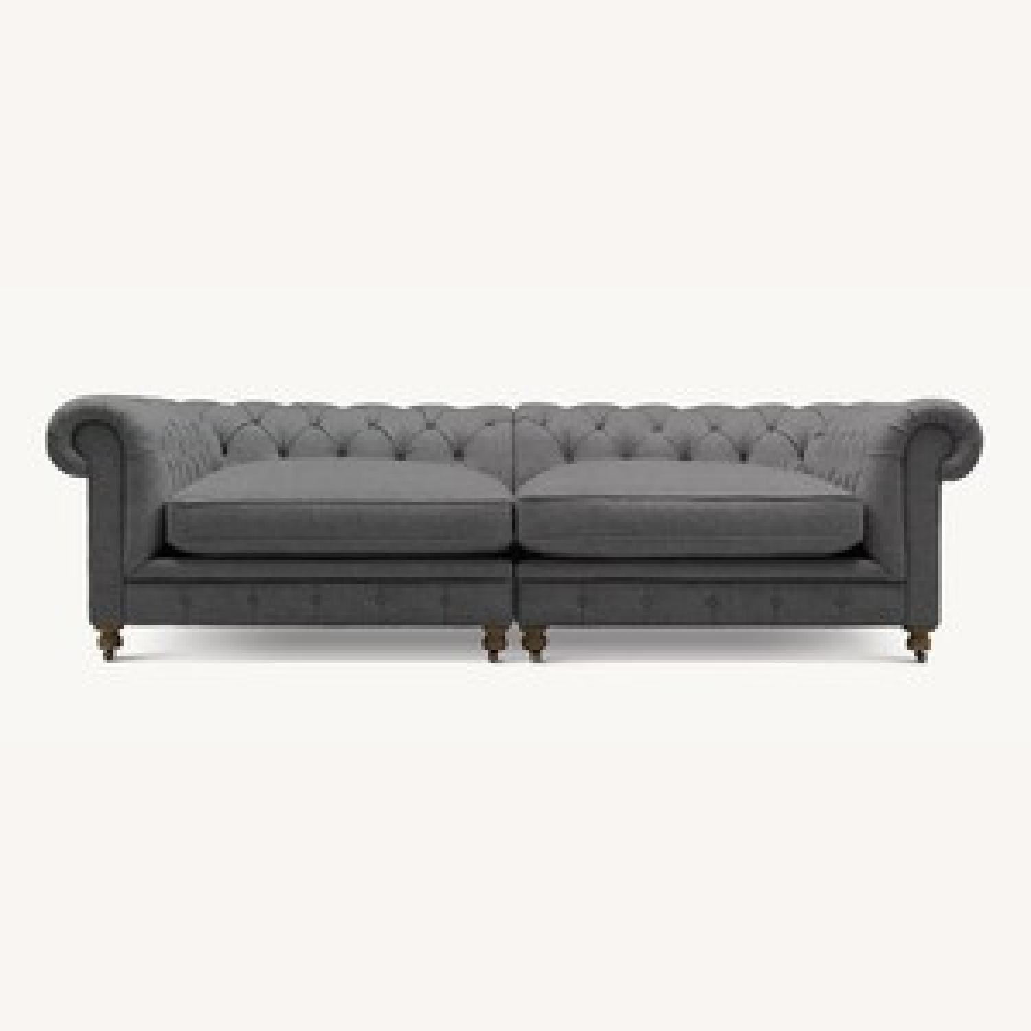 Restoration Hardware Gray Kensington Sofa - image-3