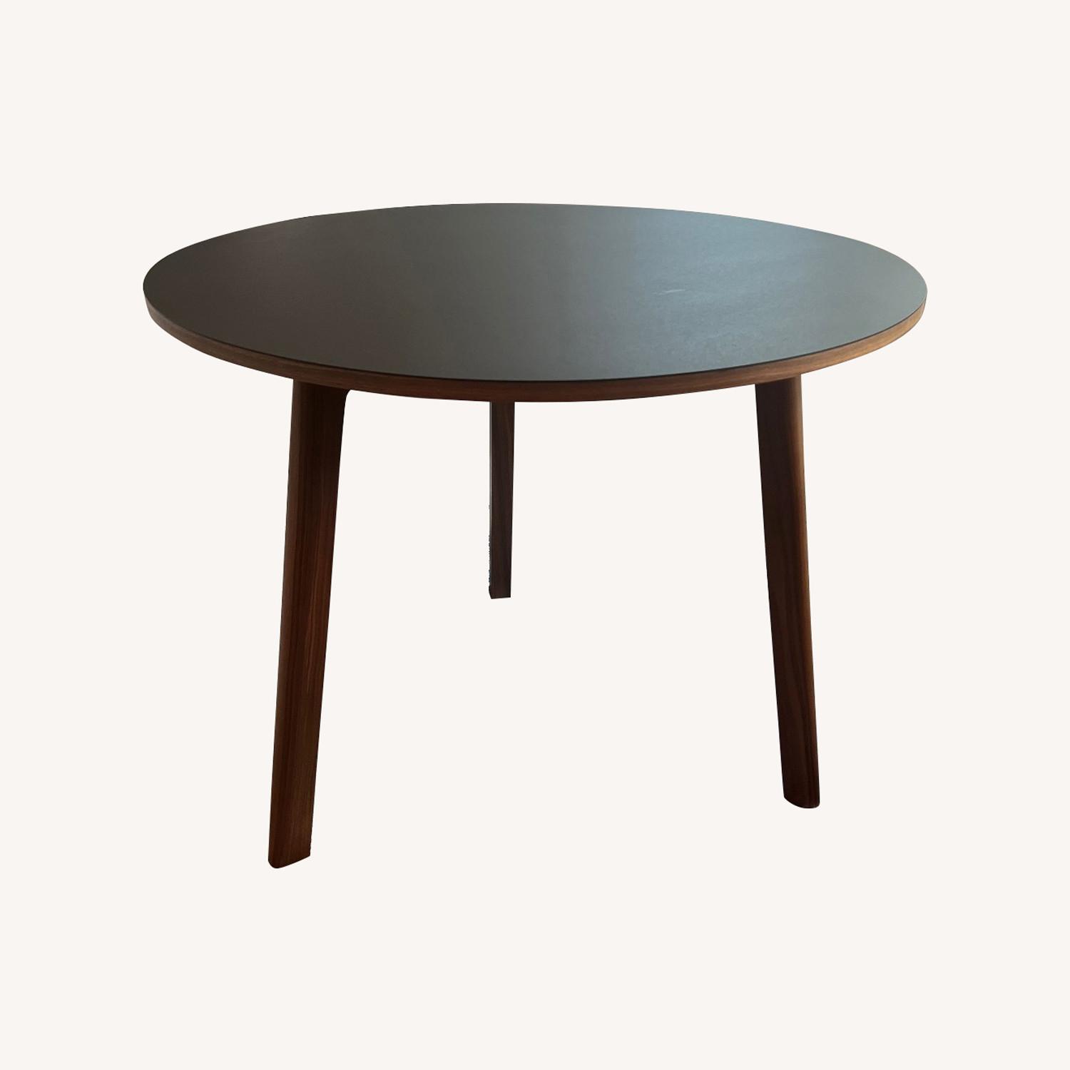 Blu Dot Apt 36" Round Caf Table in Walnut Black AptDeco