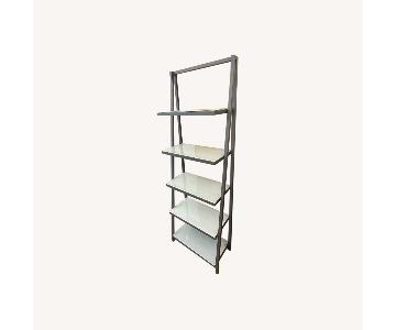 Crate & Barrel Metal and Glass Bookcase