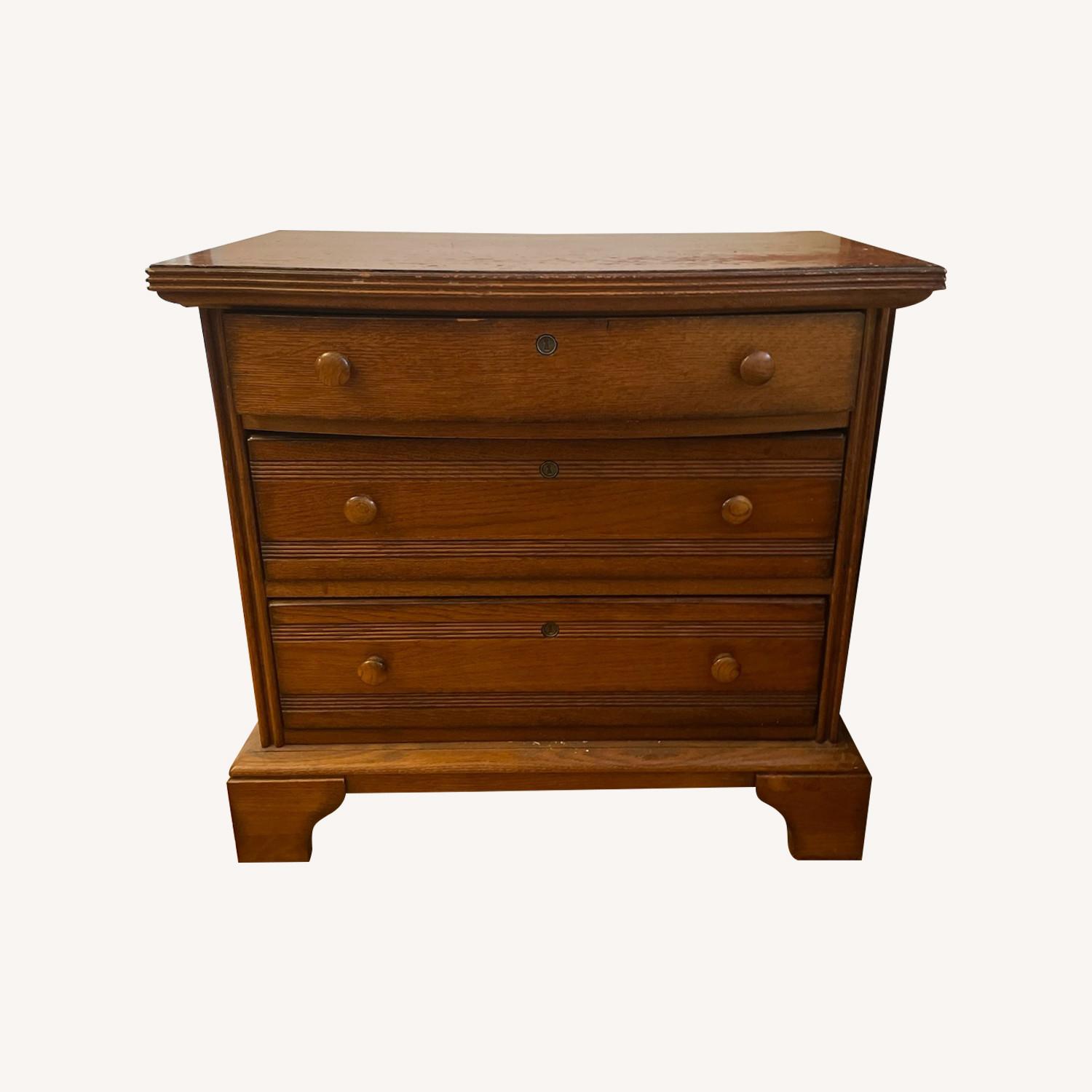 Lexington Traditional Wood 3 Drawer Night Stand - image-0