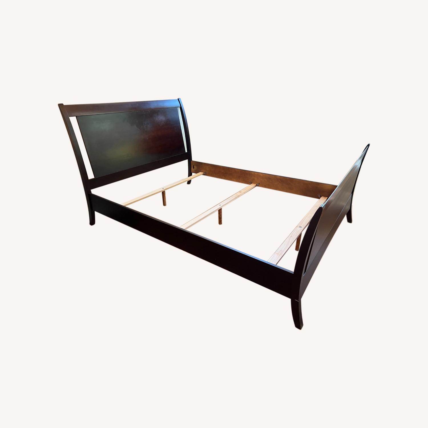 Macy's Mahogany Wood Bed - image-0