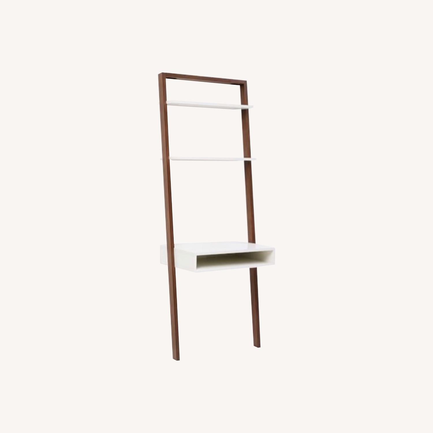 West Elm Ladder Shelf Wall Desk - image-0
