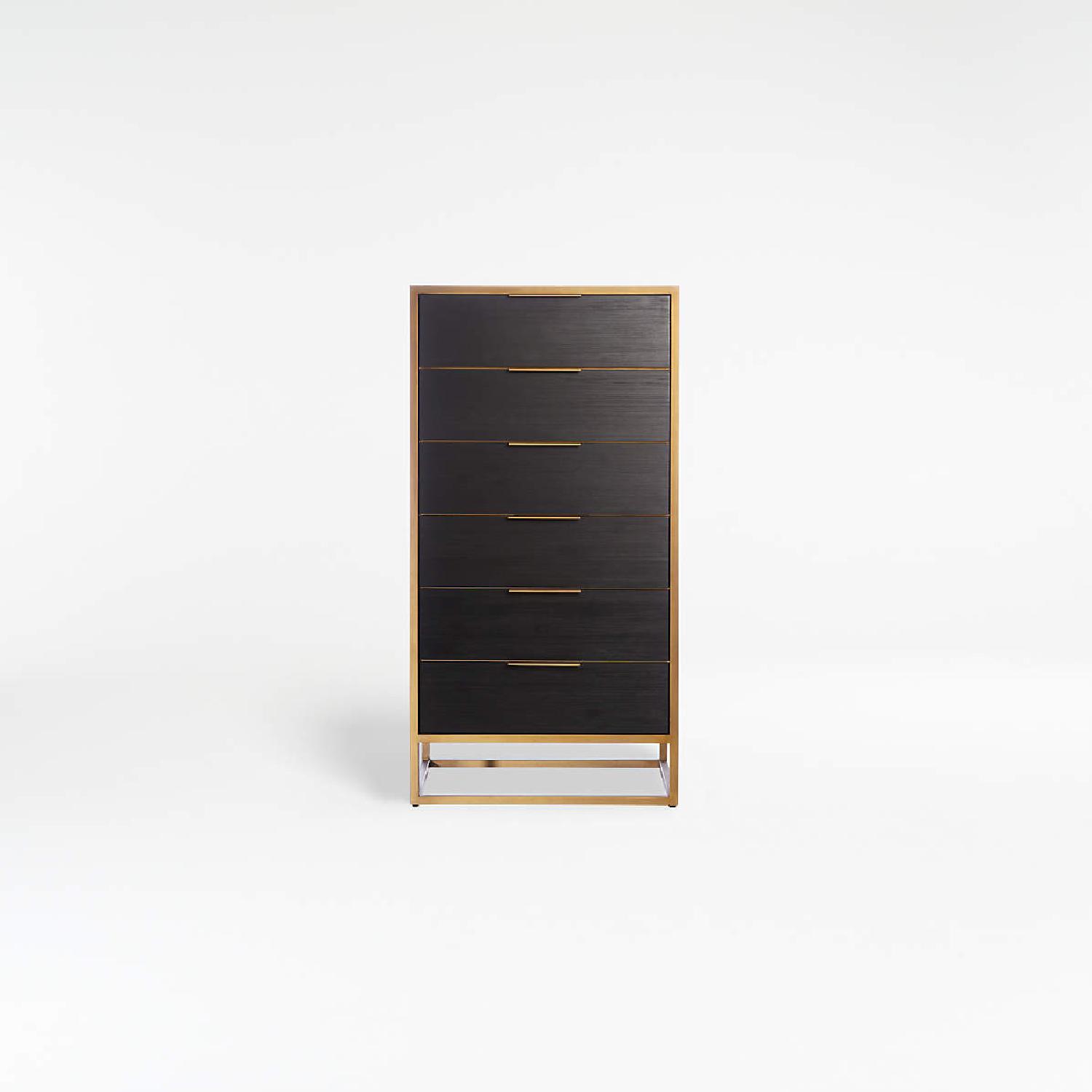 Crate and Barrel Tall 6-Drawer Oxford Dresser - image-6