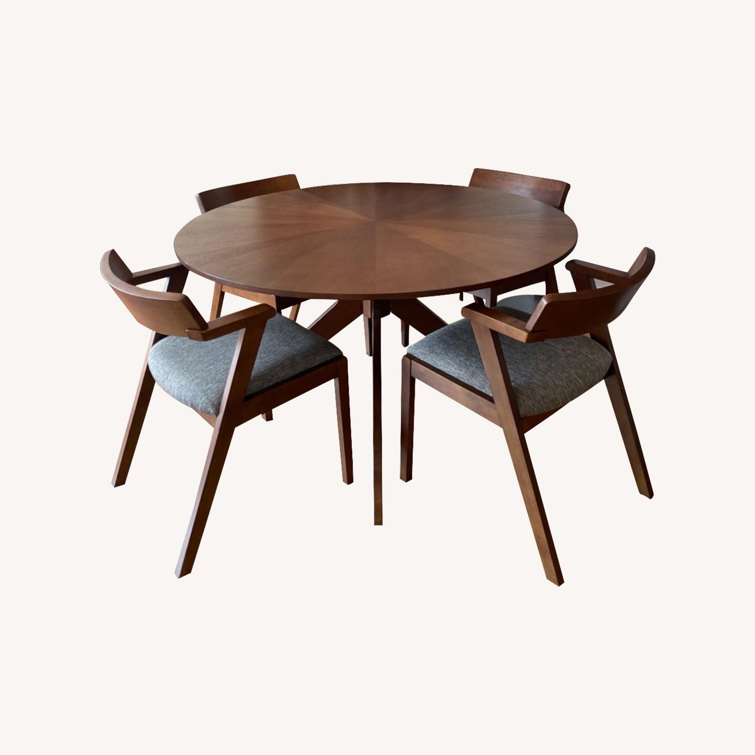 Article Wood Dining Table and Four Chairs Set - AptDeco