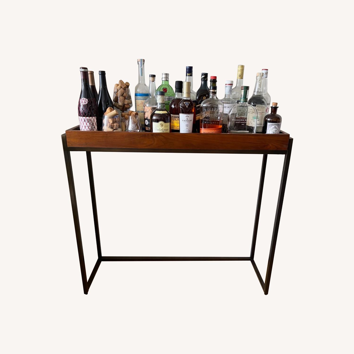 Article Wood and Metal Console Table/Bar Cart AptDeco