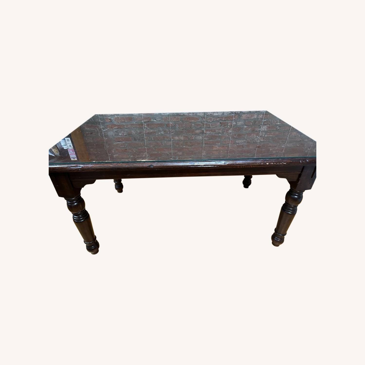 Pottery Barn Dark Wood Dining Table - image-0