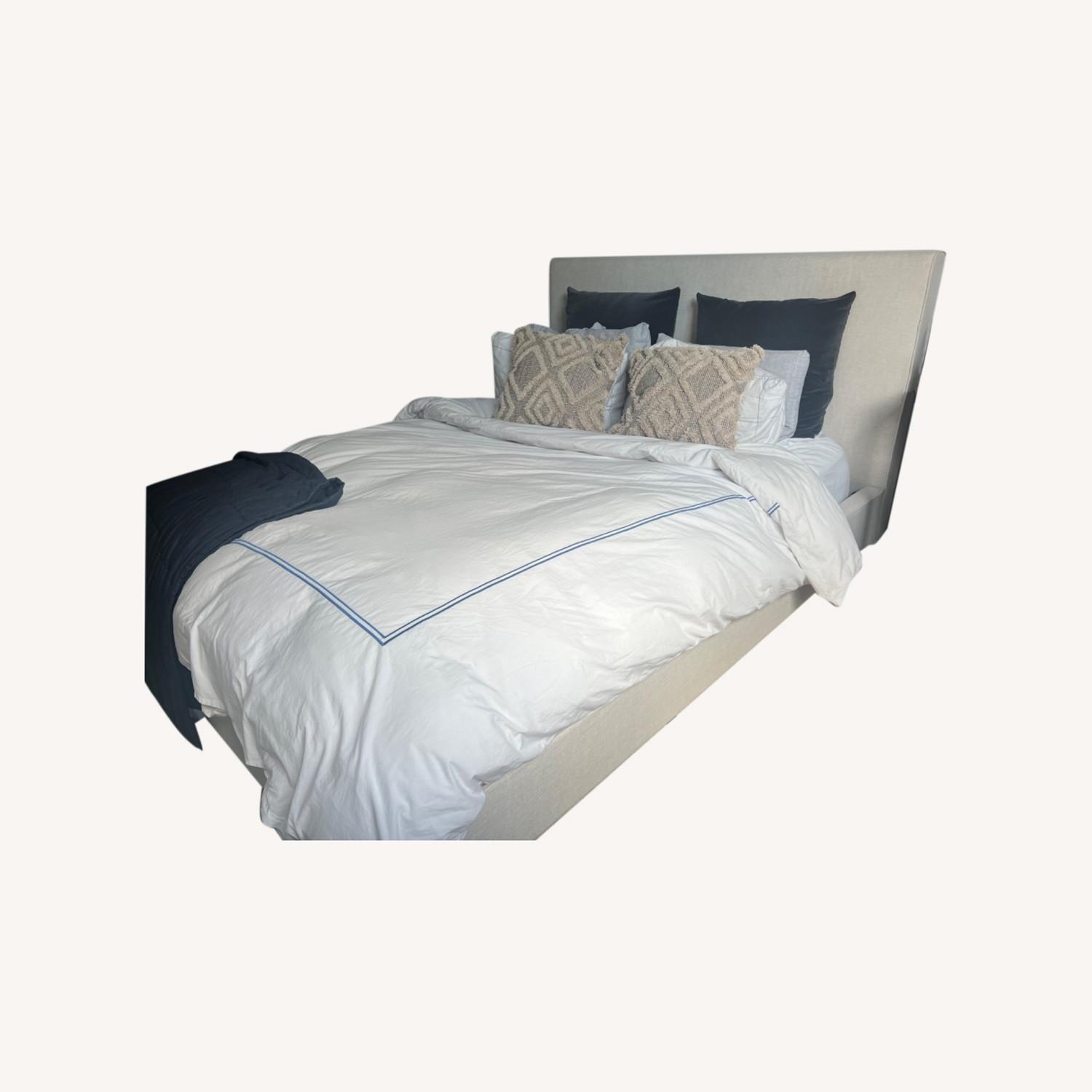 Living Spaces Deans Sand Queen Bed - image-0