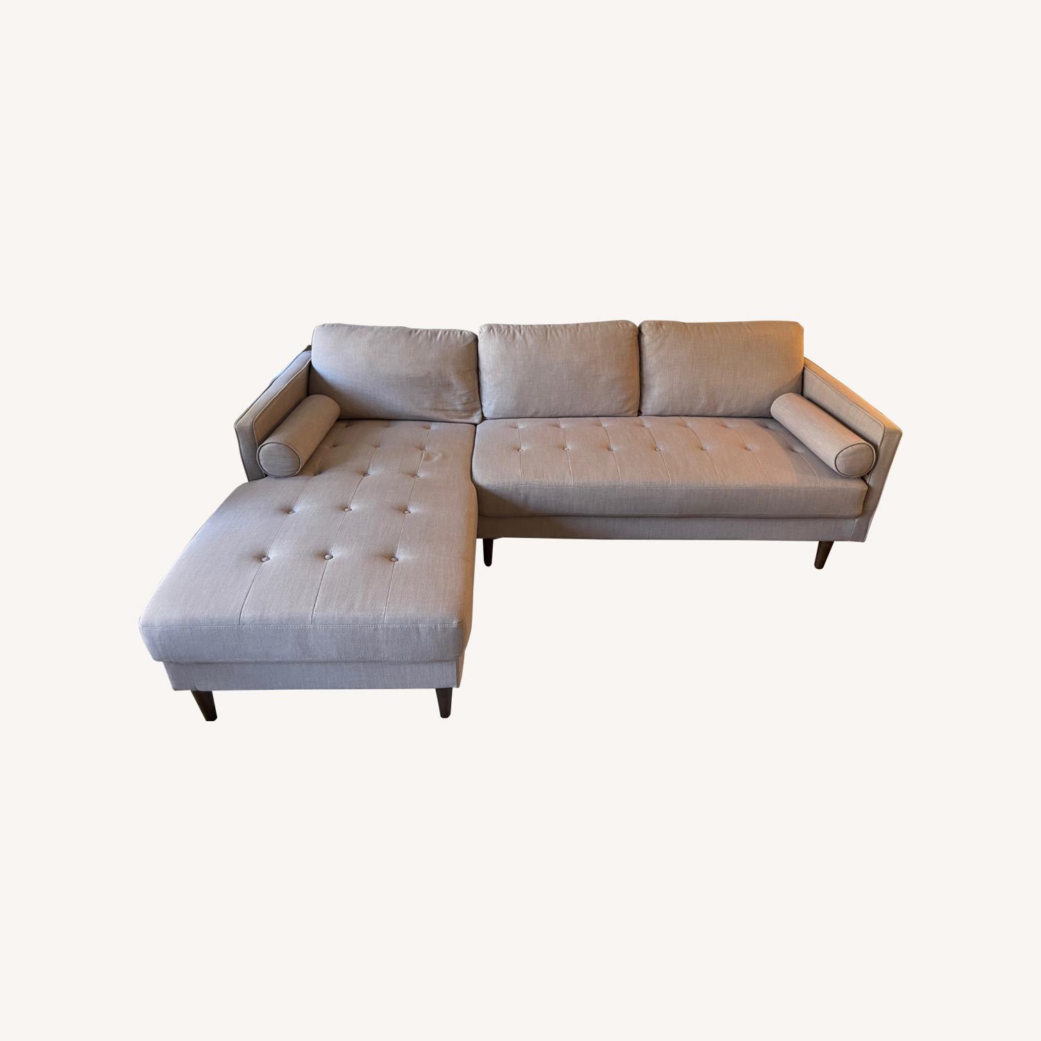 Wayfair Beige Sectional Sofa with Left Hand Chaise AptDeco
