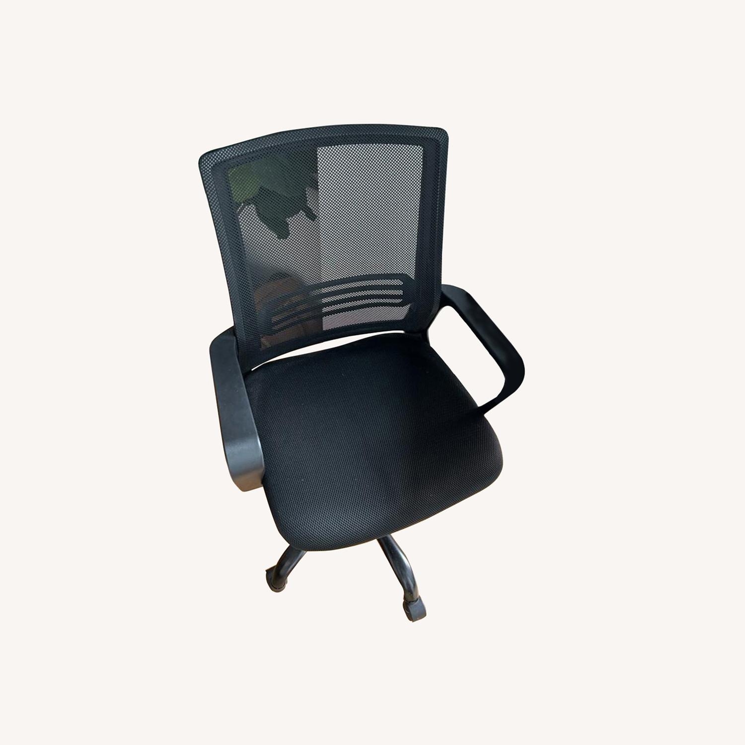 Black Desk Chair & Desk Set - image-4