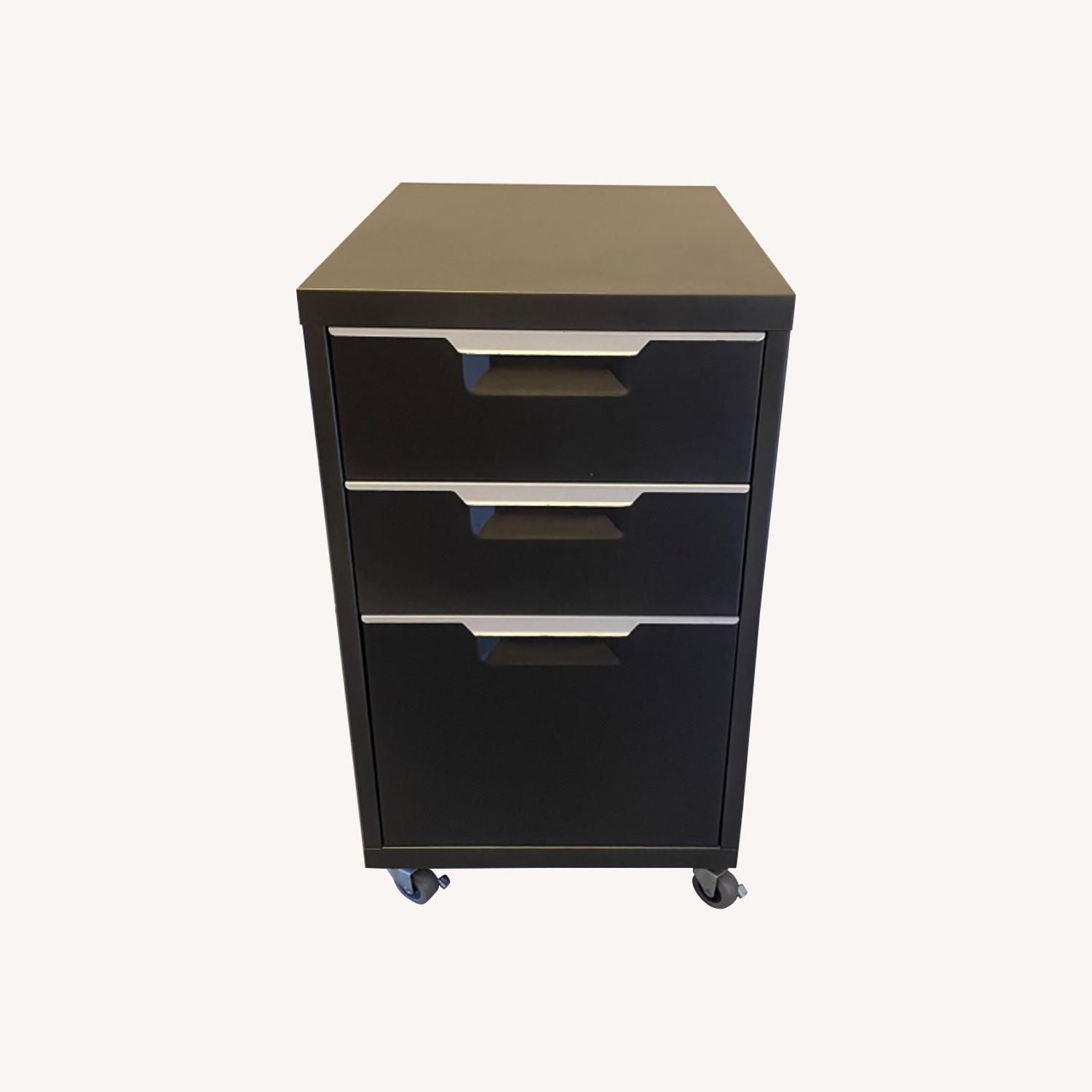 CB2 TPS Dark Gray Metal Filing Cabinet - image-0