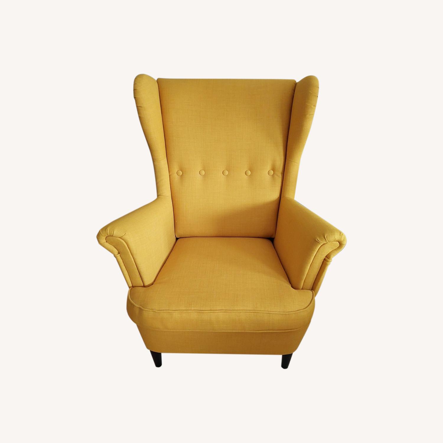 IKEA Strandmon Wing Chair, Skiftebo Yellow - image-0