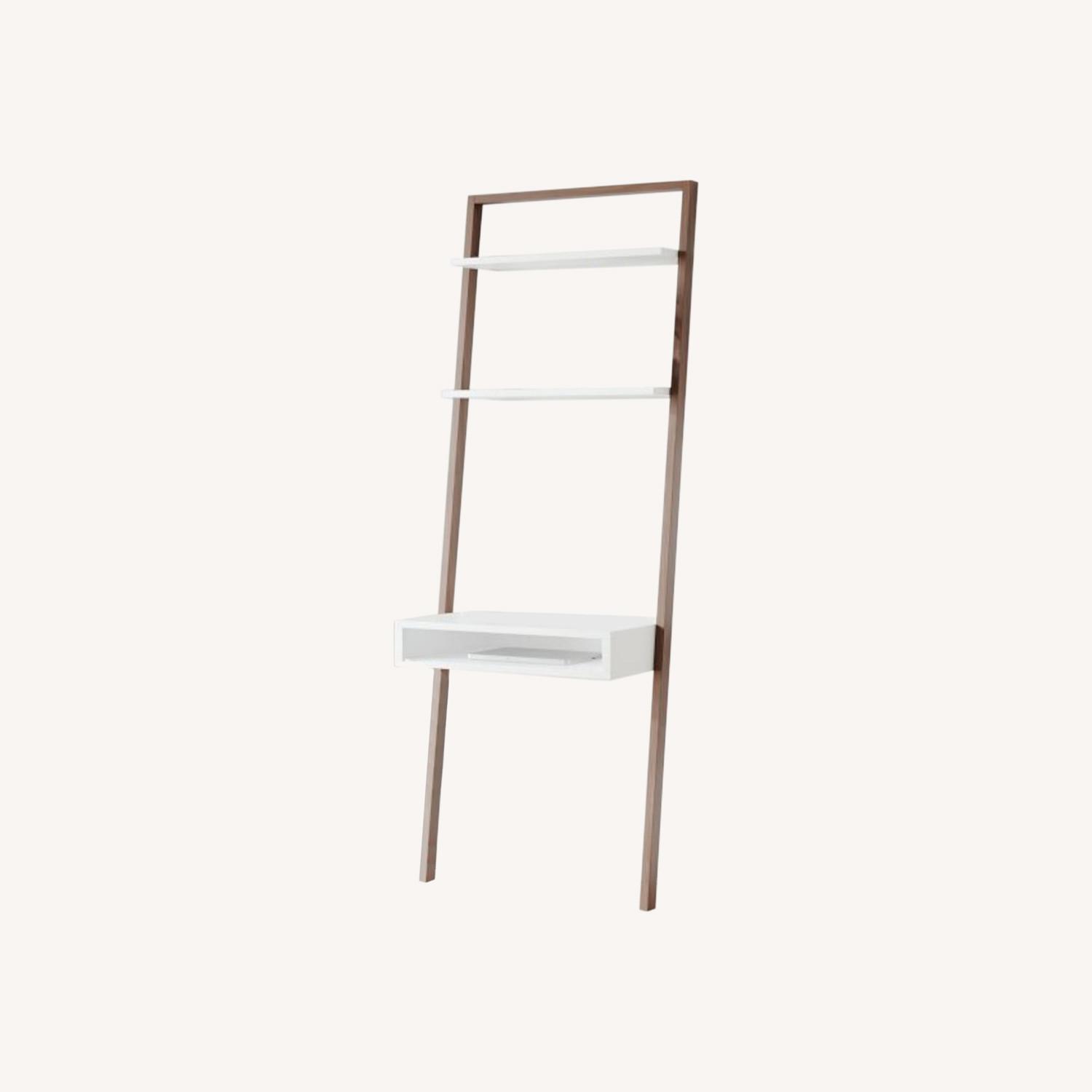 West Elm Ladder Shelf Wall Desk - image-0