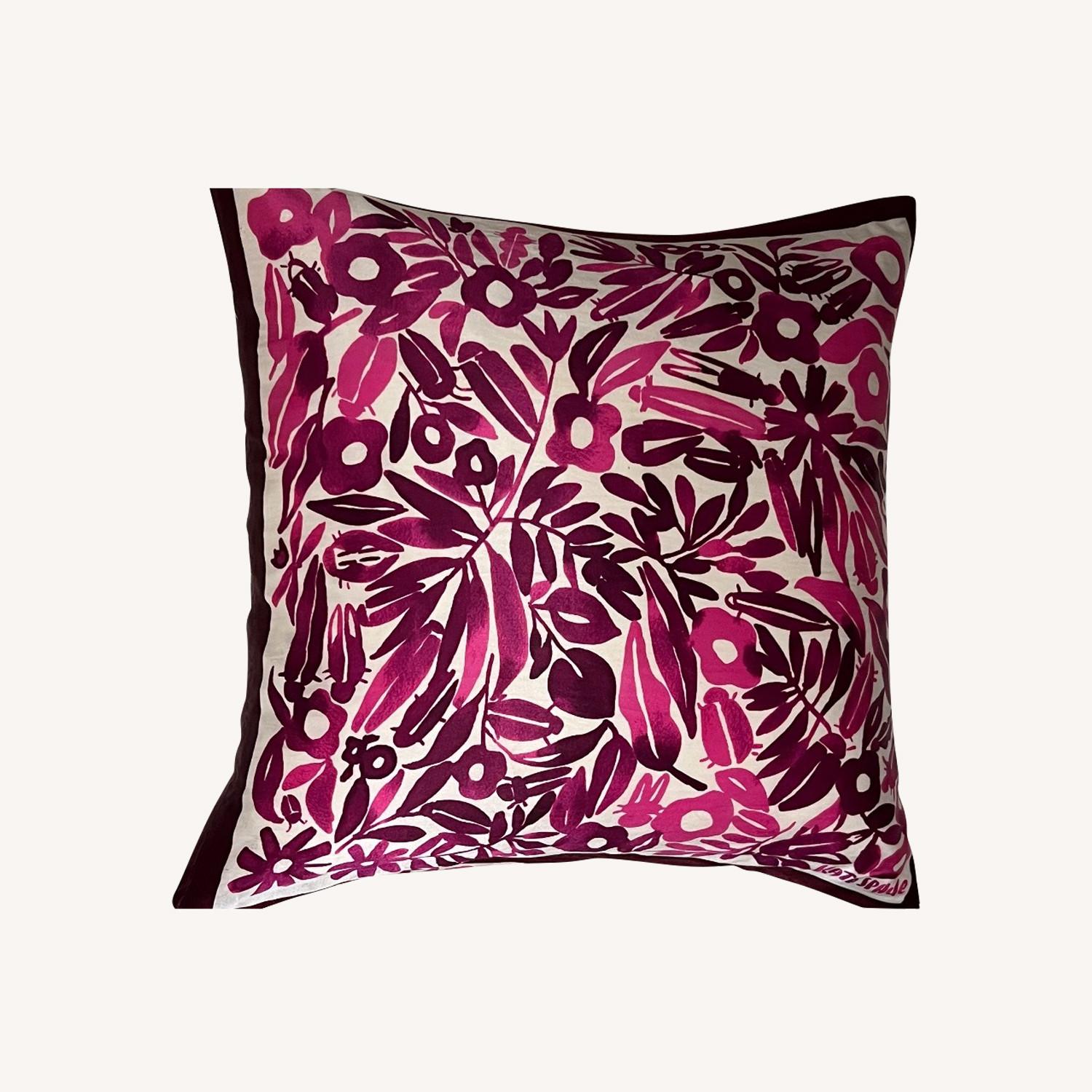 Neiman Marcus Kate Spade Silk Flowers Decorative Pillow - image-0