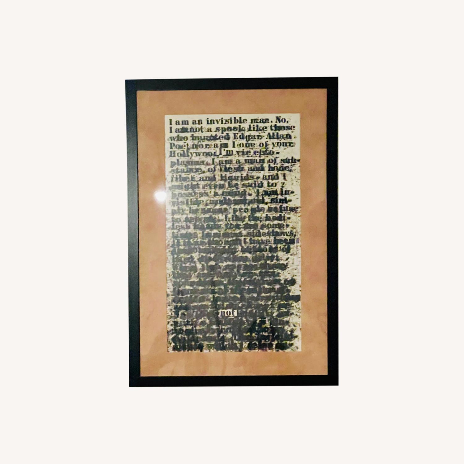 Moma Glenn Ligon Untitled Cust. Framed Poster - image-0