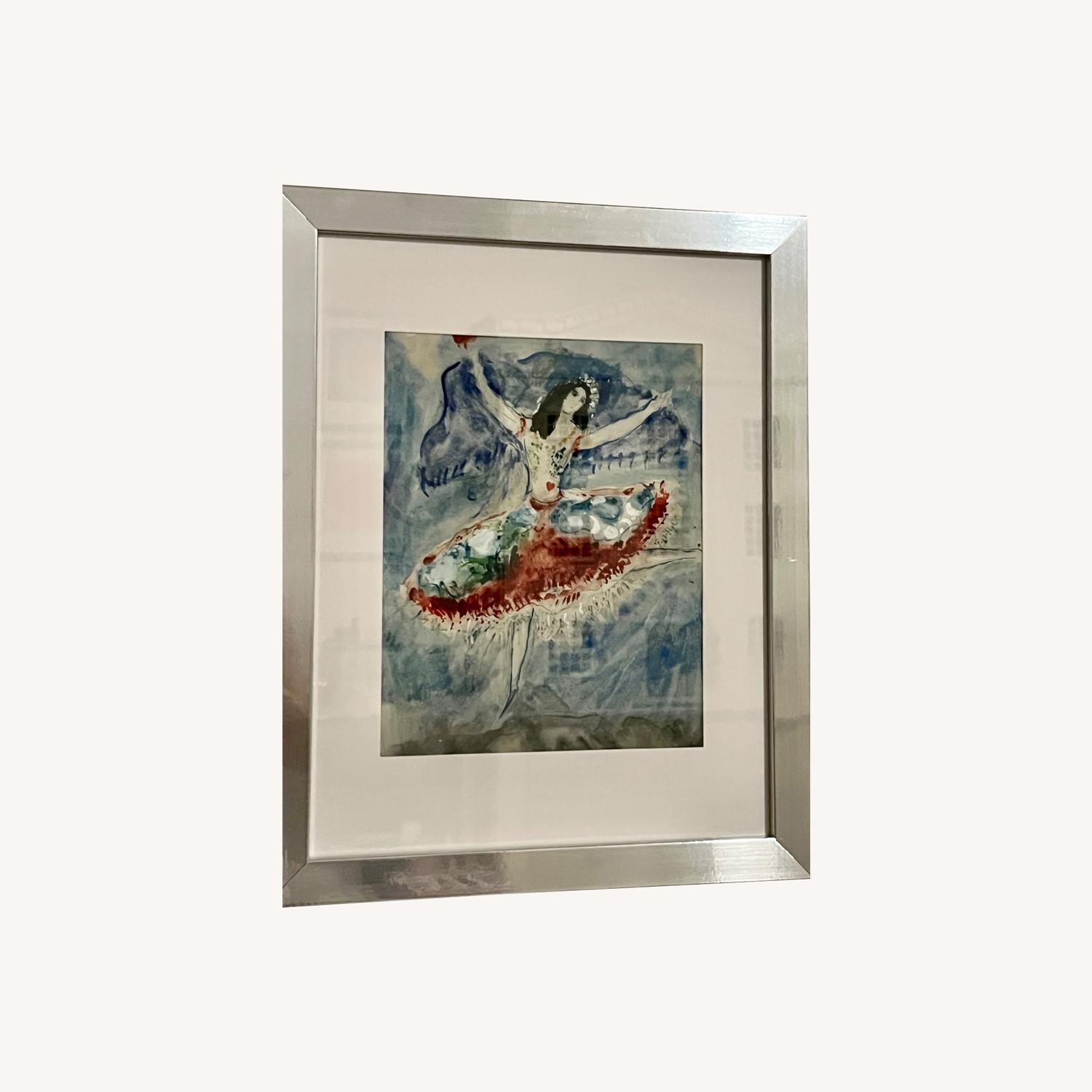 Chagall.The Dancer With A Fan (1928) Framed Poster - image-0