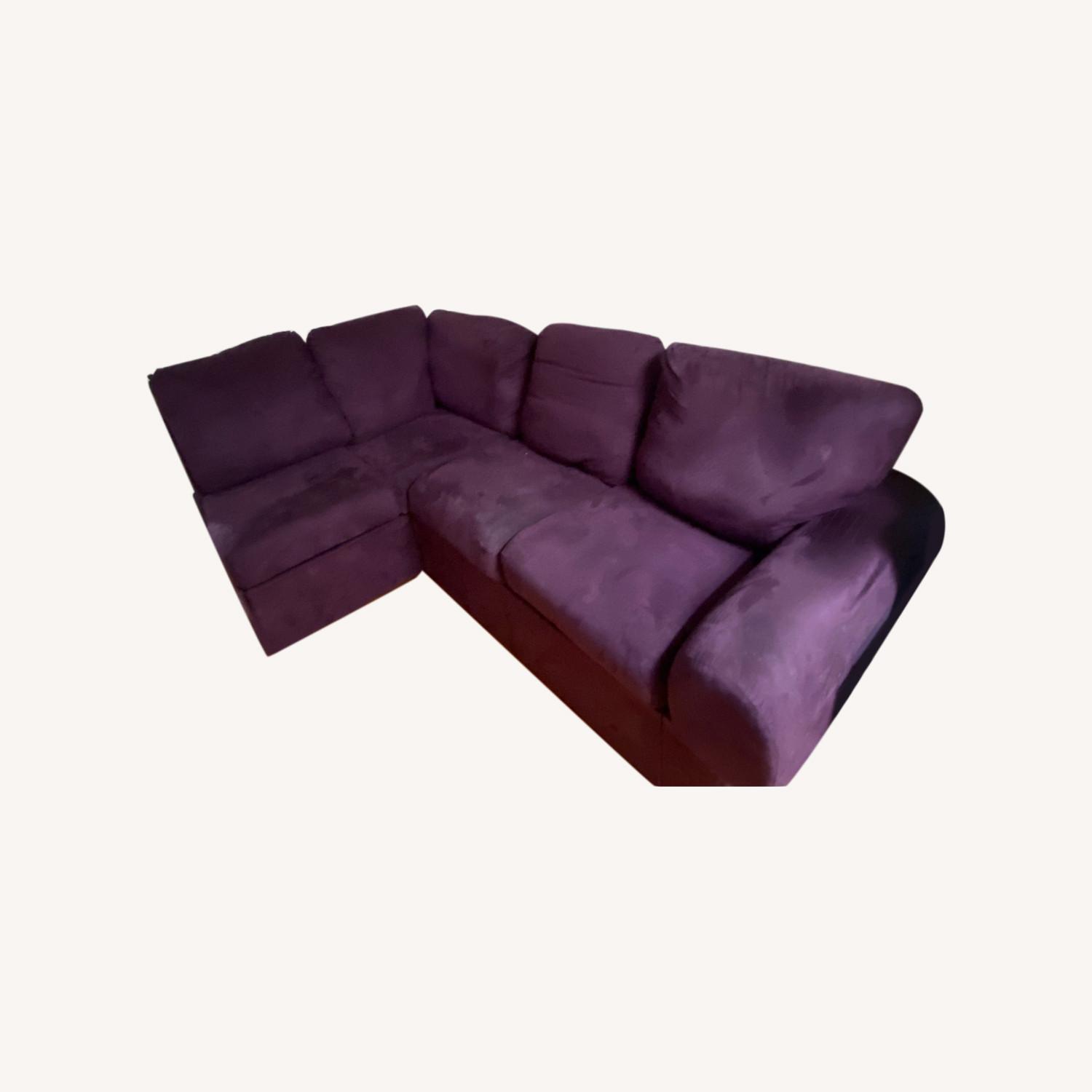 Purple Sectional Sofa - image-0
