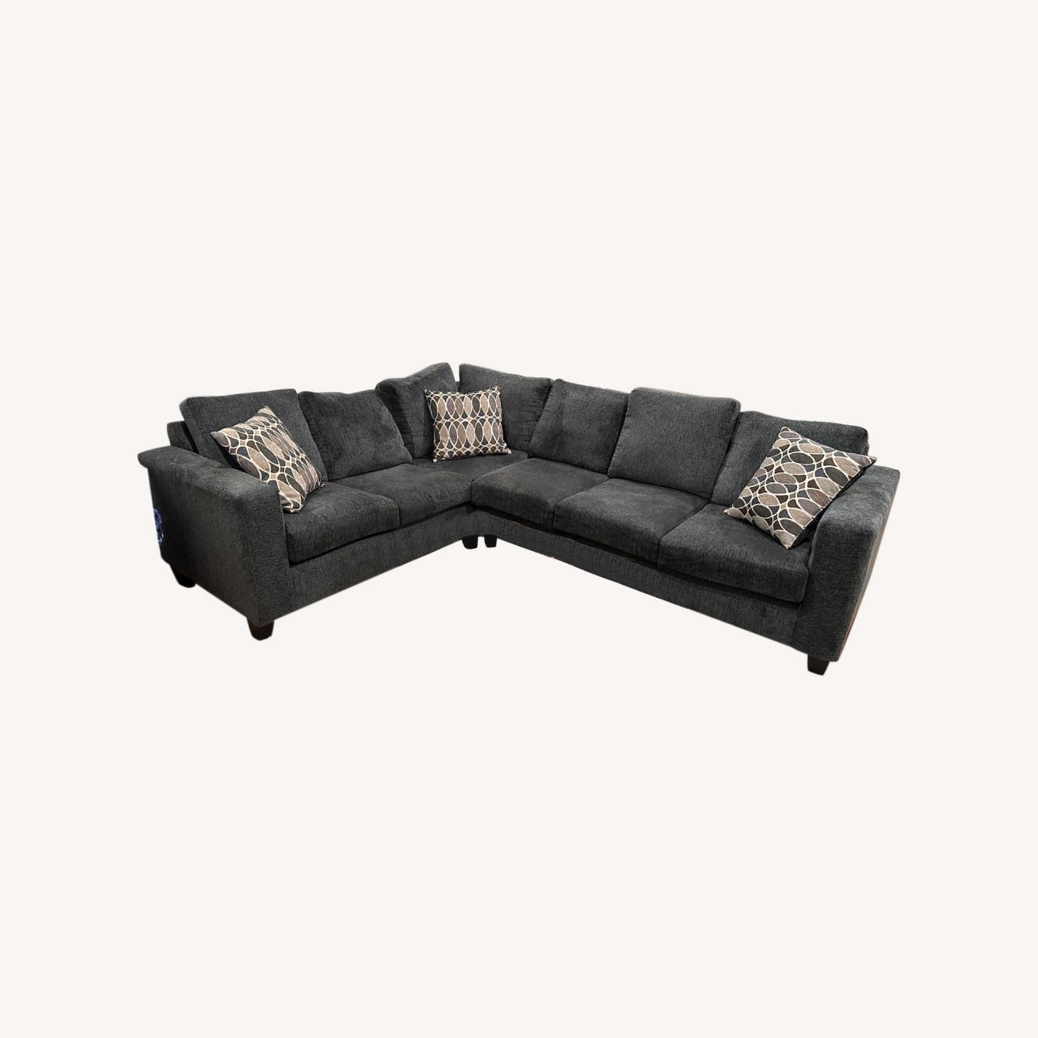 Bob's Discount Grey Sectional Couch AptDeco