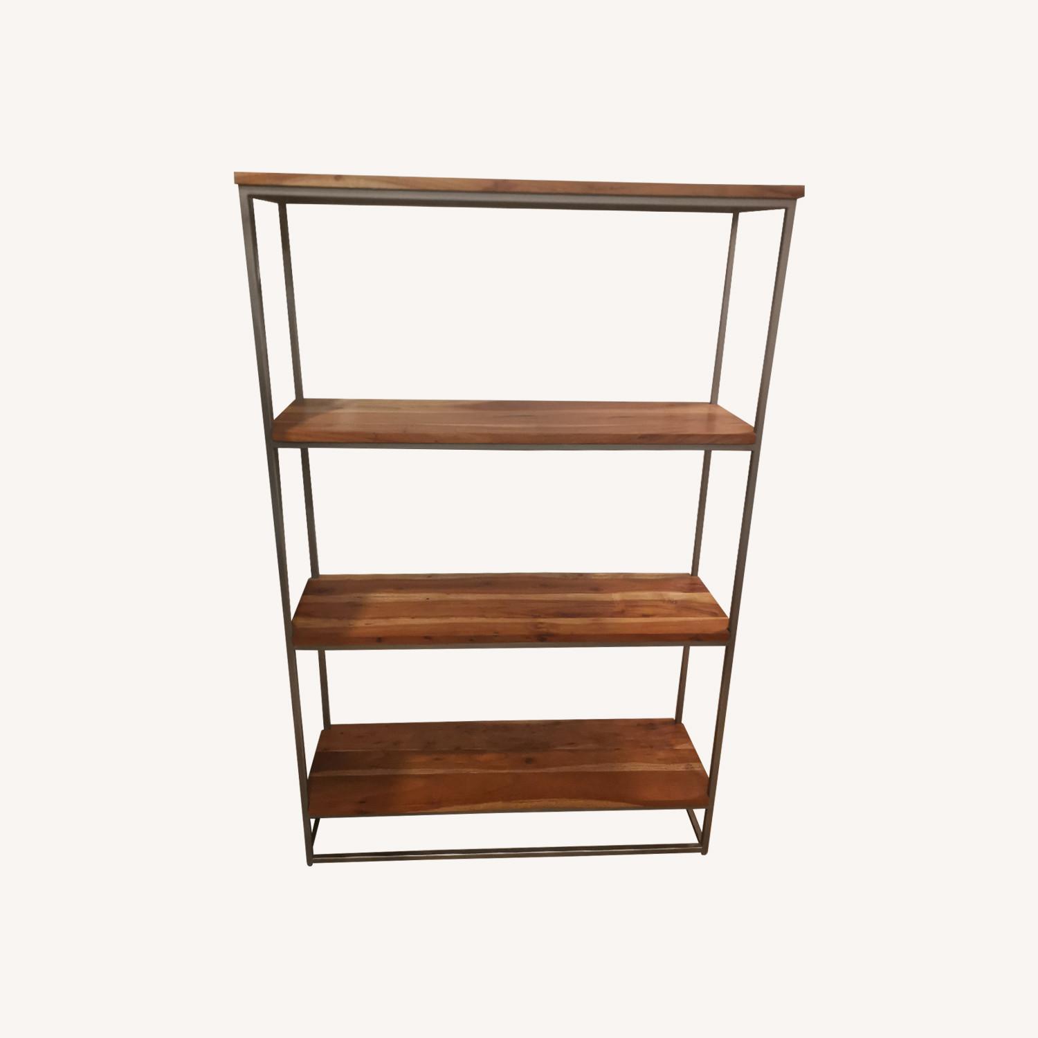 CB2 Iron Framework Acadia Wooden Bookshelf - image-0