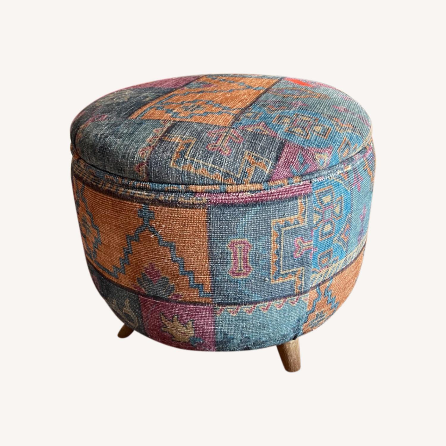 World Market Upholstered Storage Ottoman - image-0