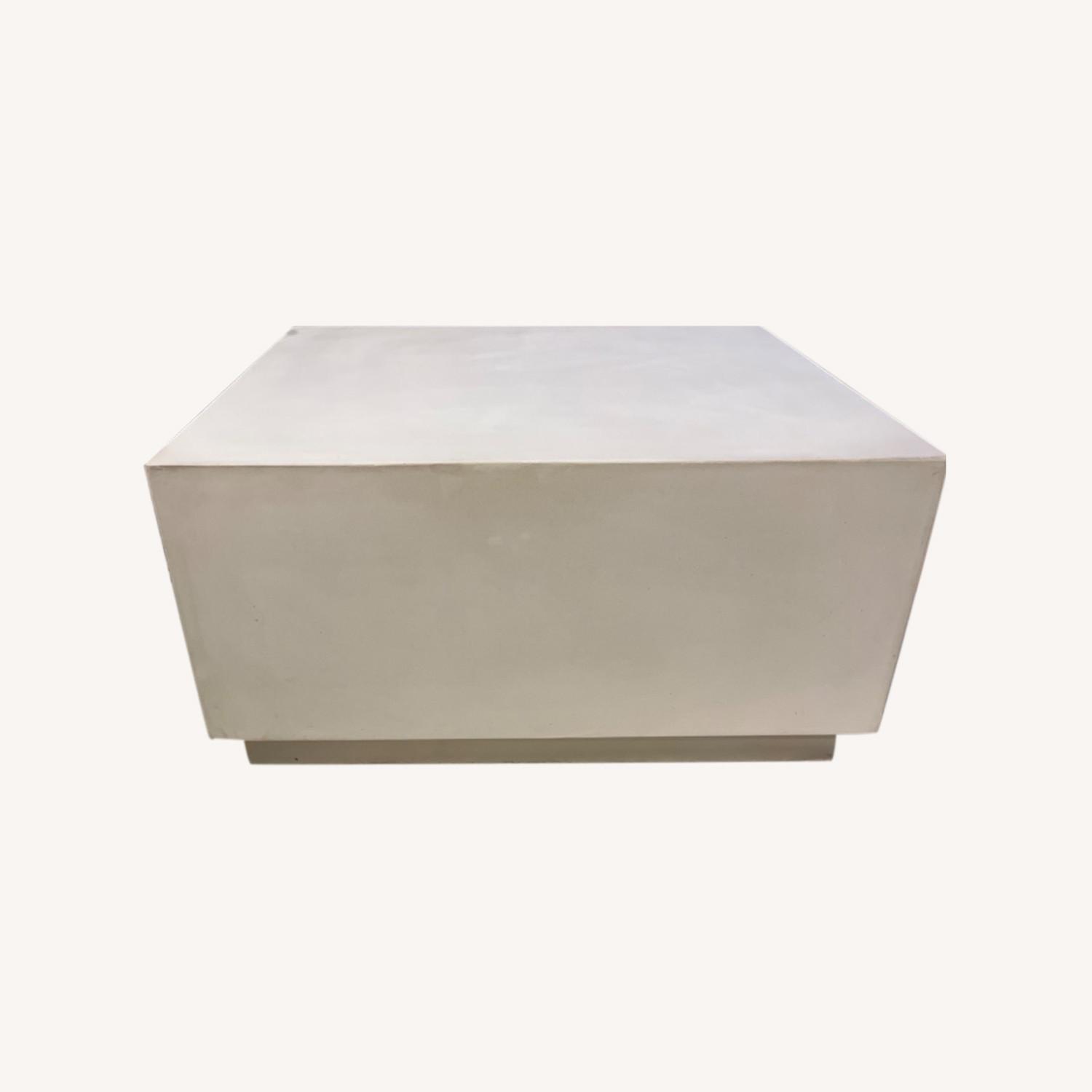 CB2 Cement Coffee Table AptDeco