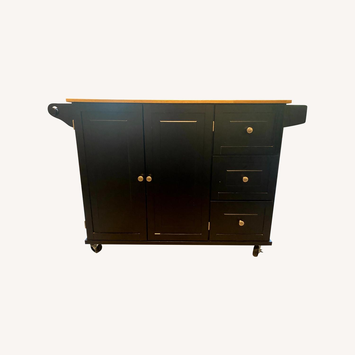 Overstock Drop Leaf Kitchen Cart AptDeco