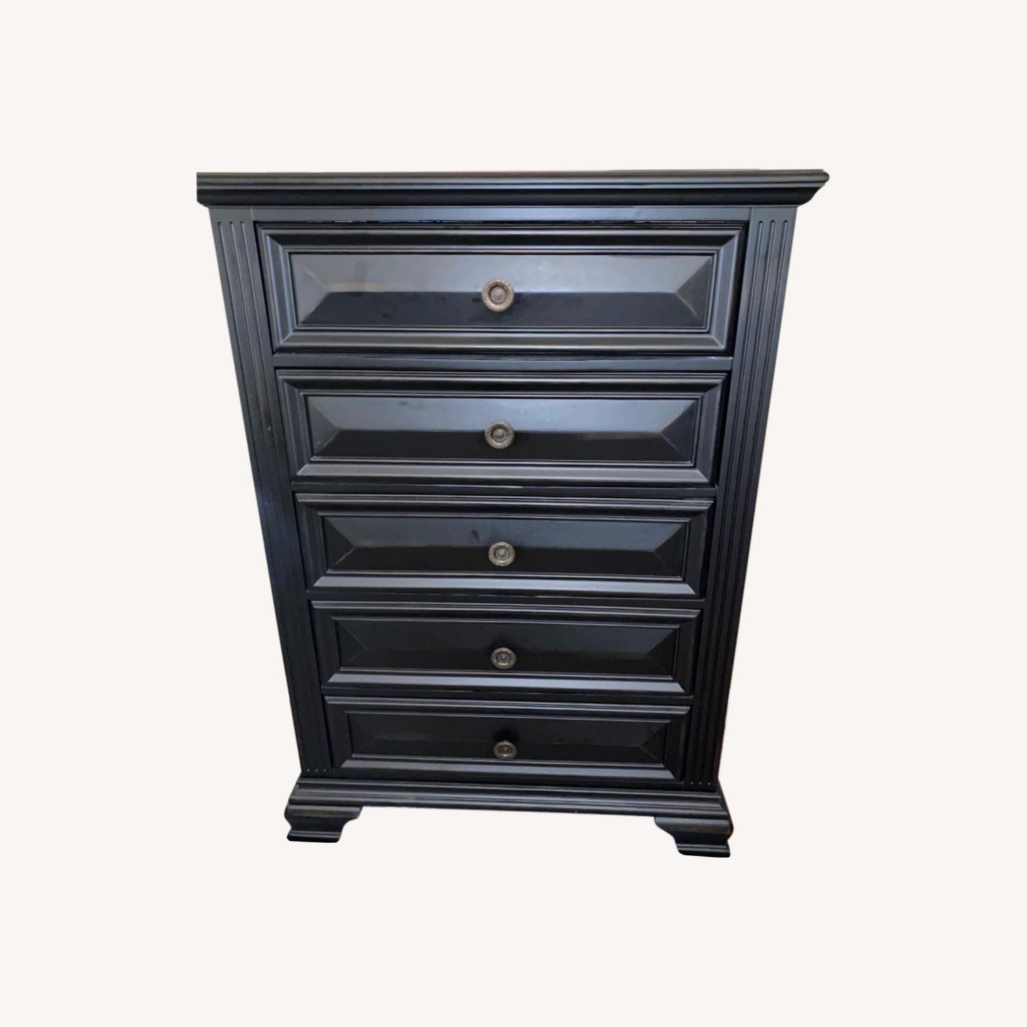 Modern Tall Black Dresser - image-0