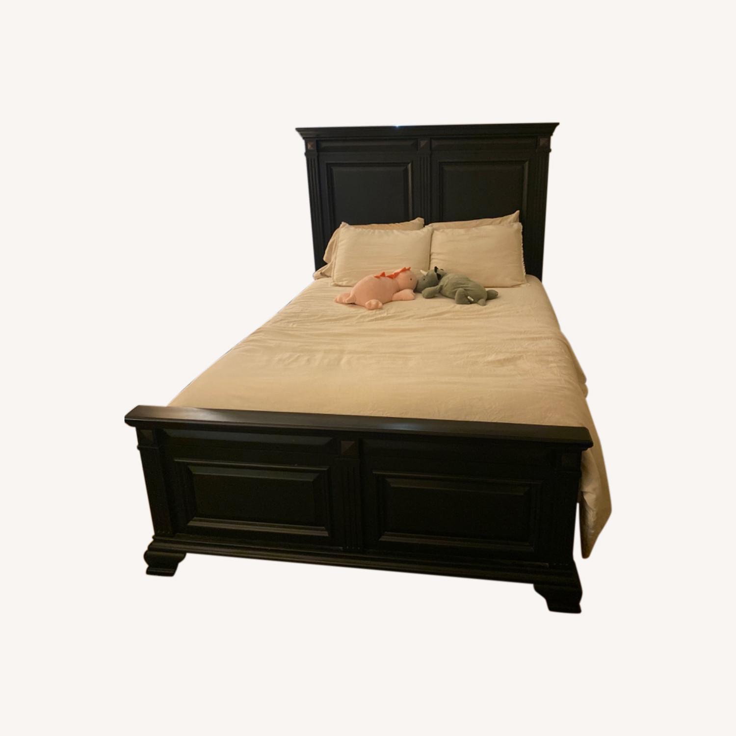 Black Modern Bed Frame and Headboard - image-0