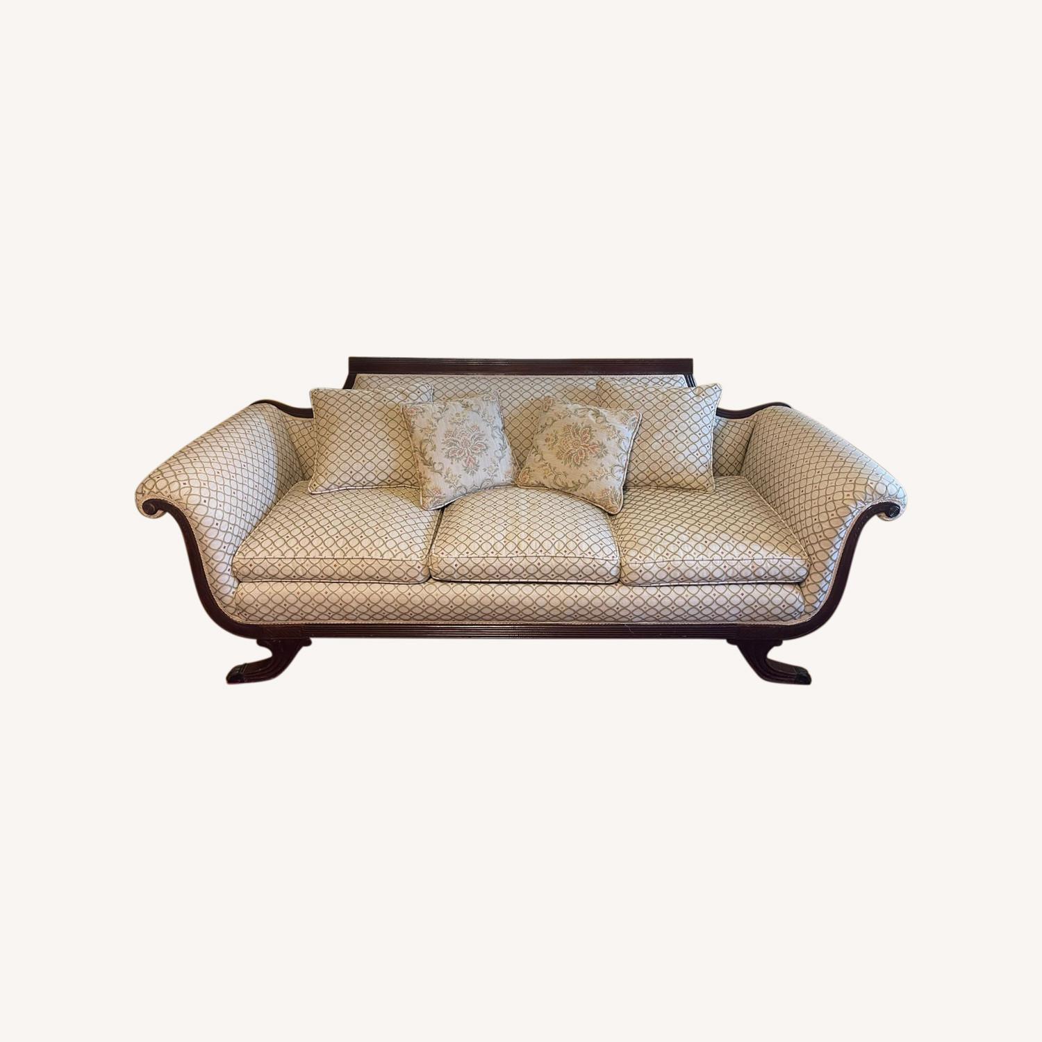 Antique Reupholstered Sofa - image-0